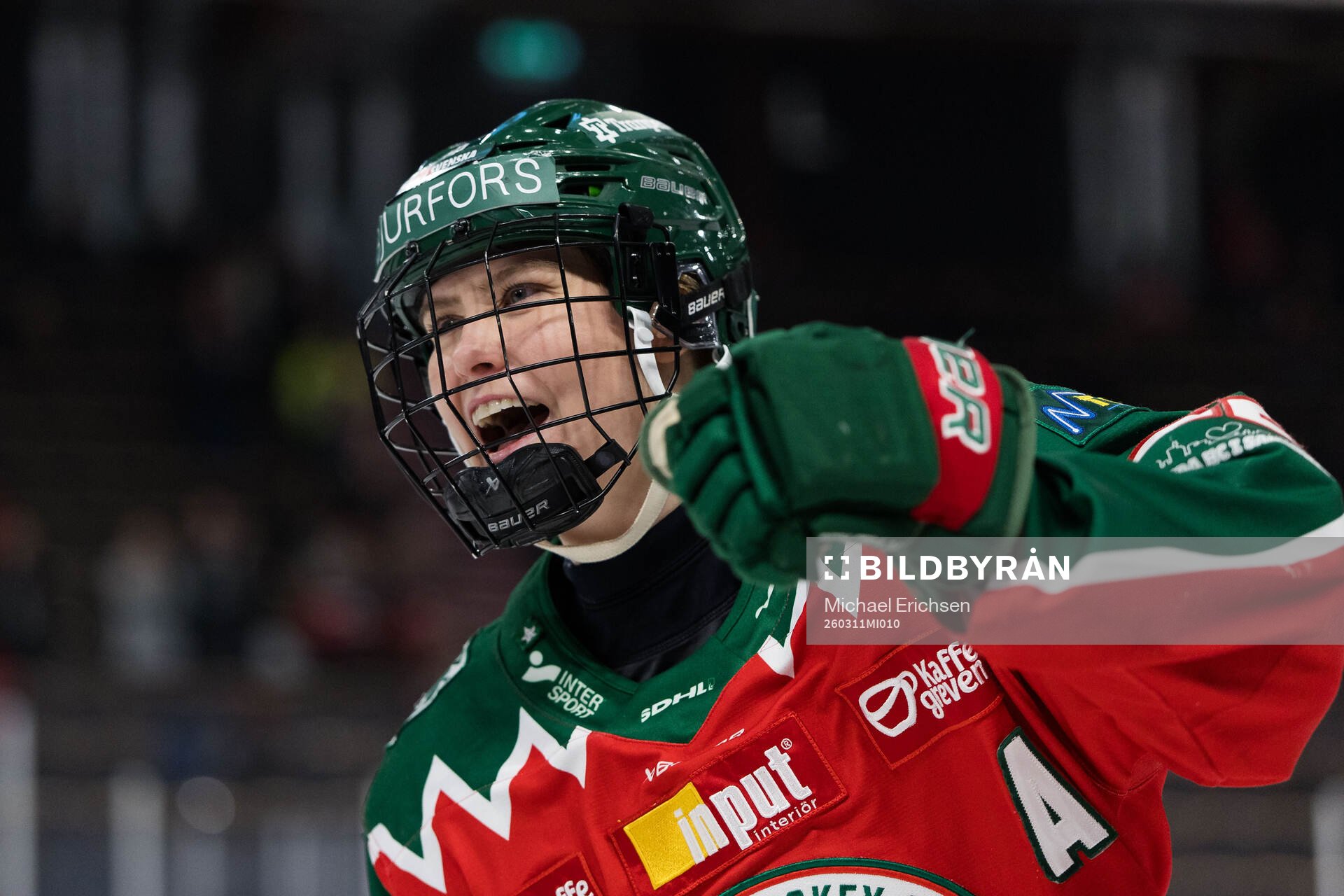 Frölundas Andrea Dalen jublar