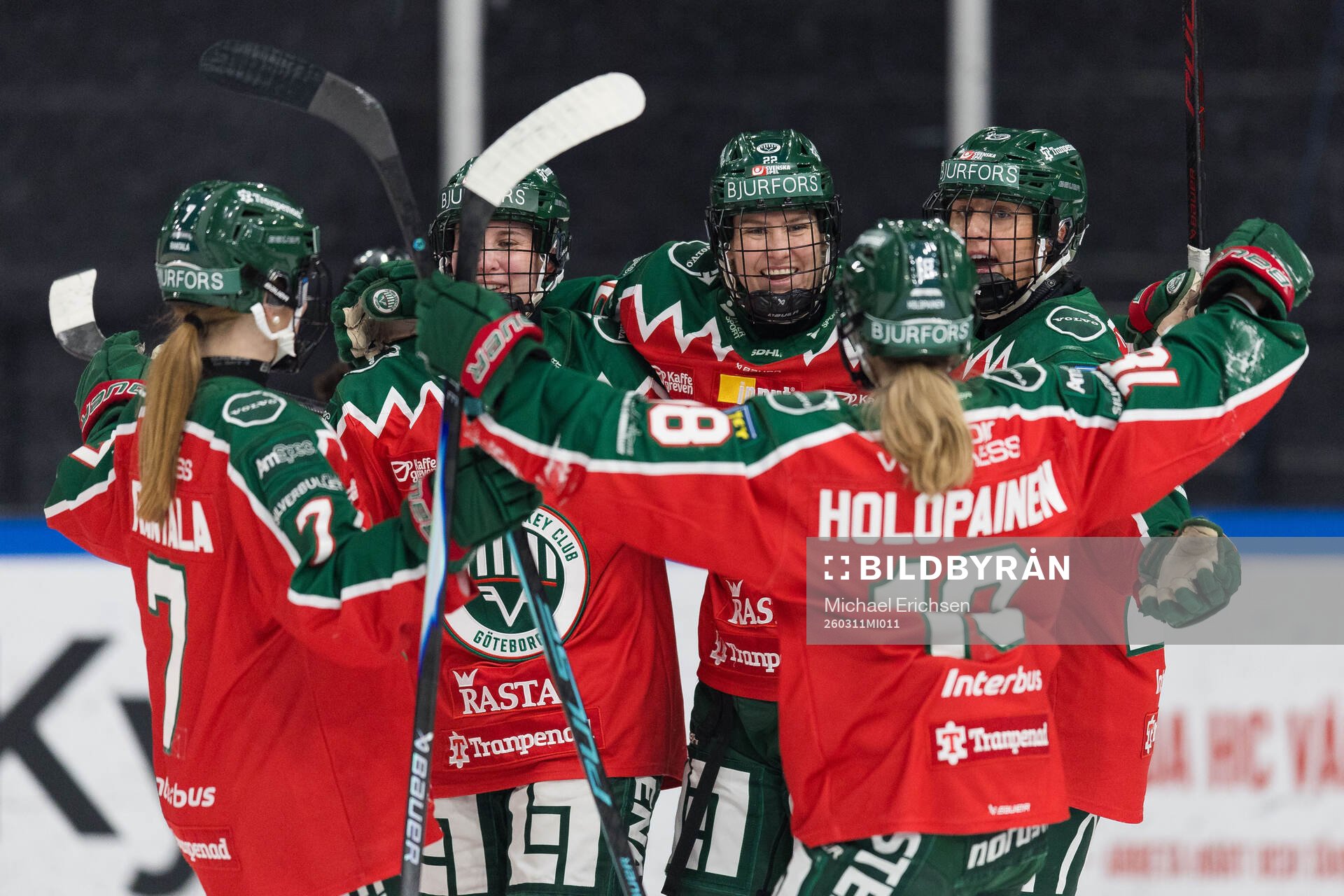 Frölundas Andrea Dalen jublar