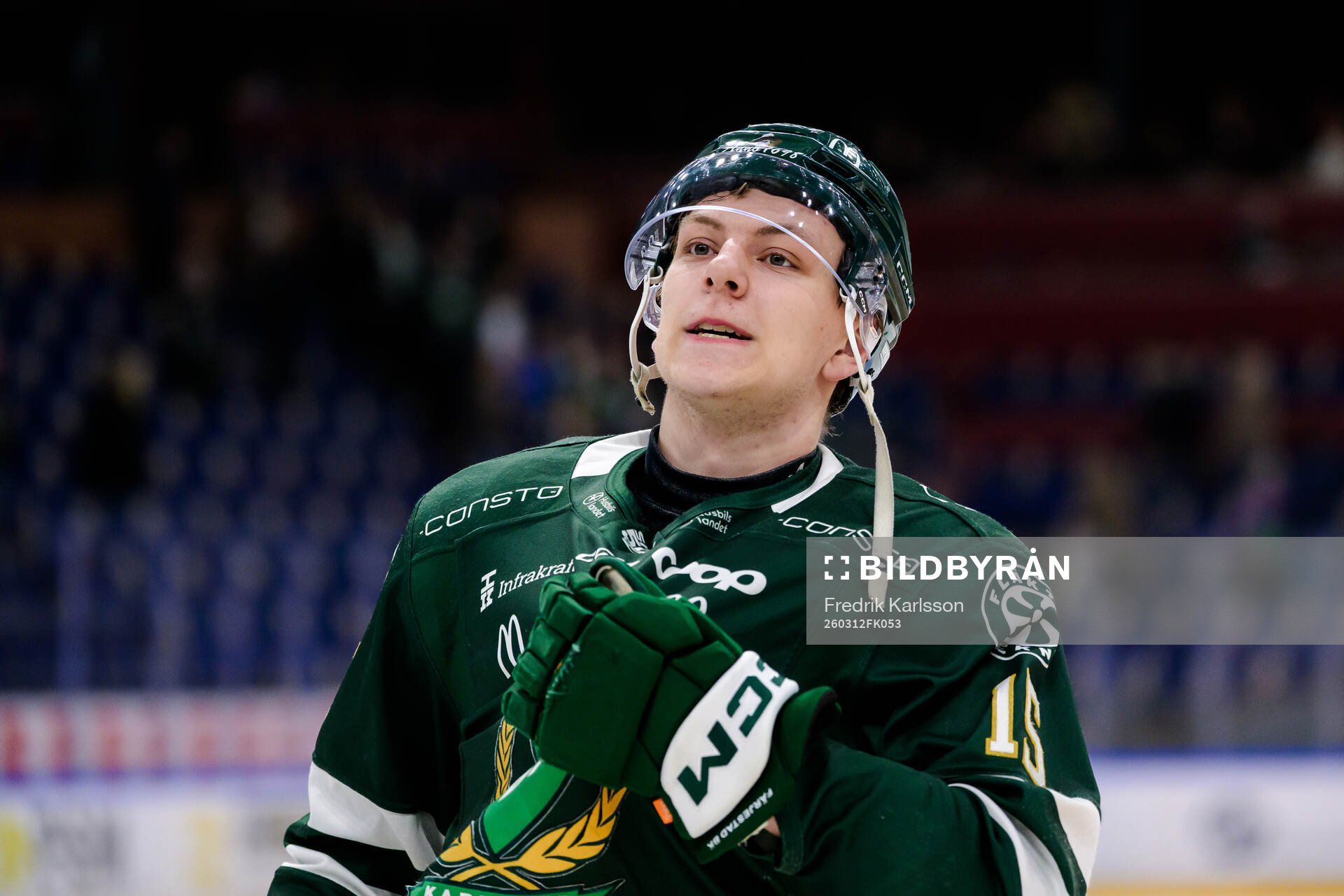 Färjestads Jack Berglund jublar