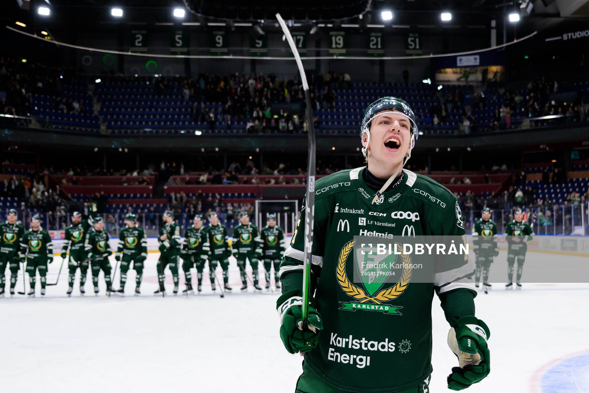 Färjestads Jack Berglund jublar
