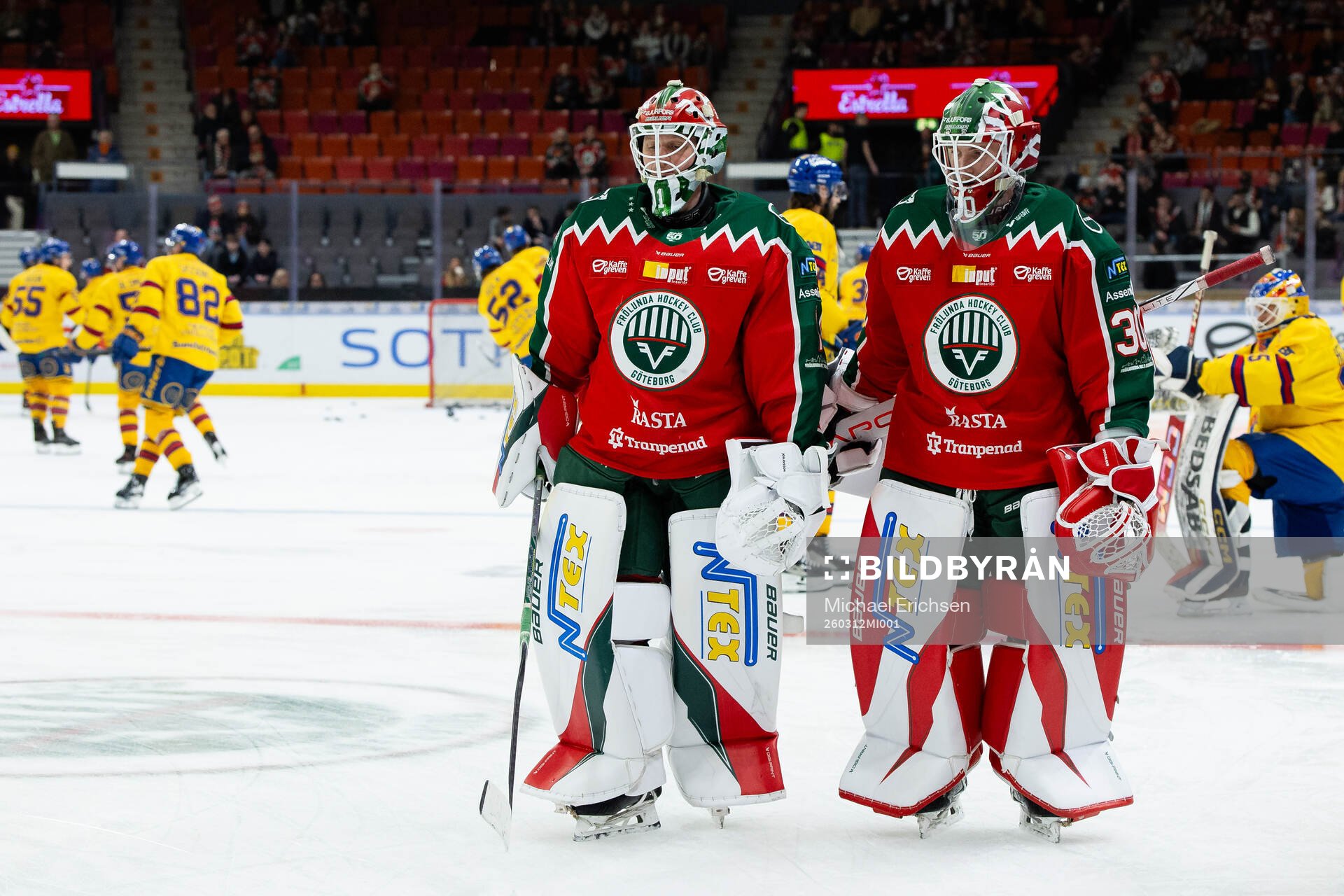 Frölundas målvakt Lars Johansson och målvakt Tobias