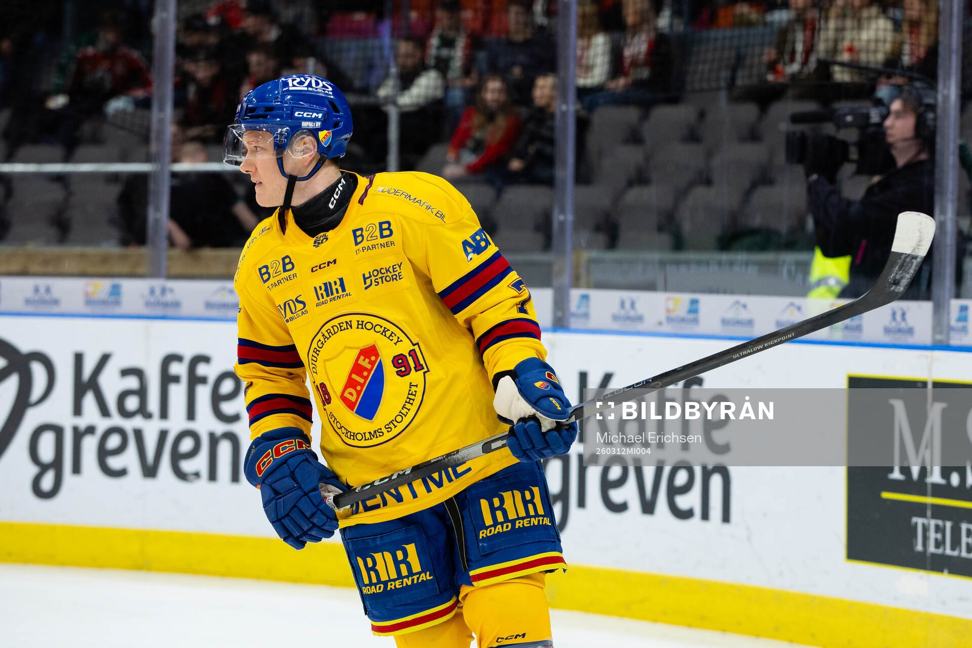 Djurgårdens Joseph Snively  ishockeymatchen i SHL mellan