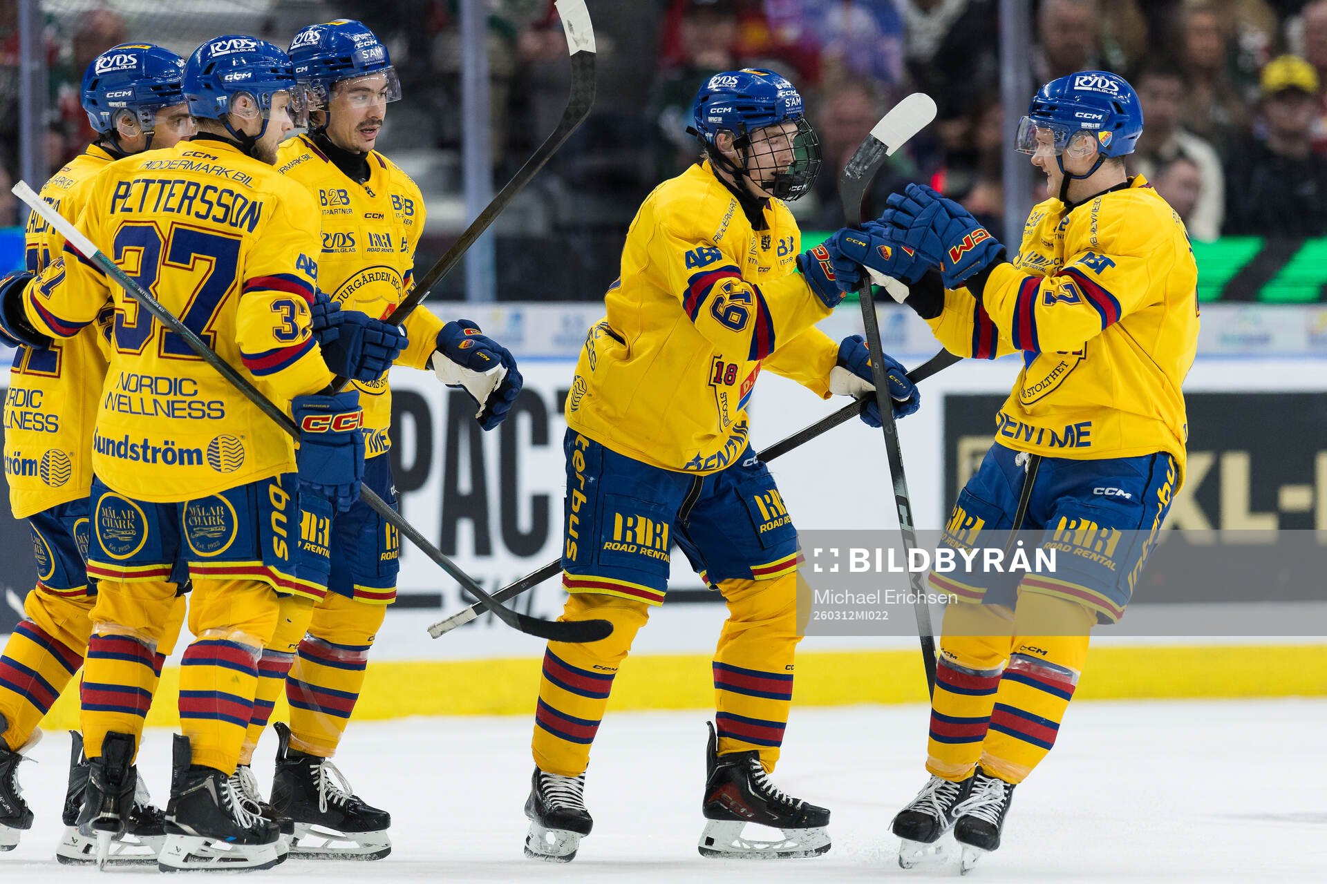 Djurgårdens Viggo Björck jublar