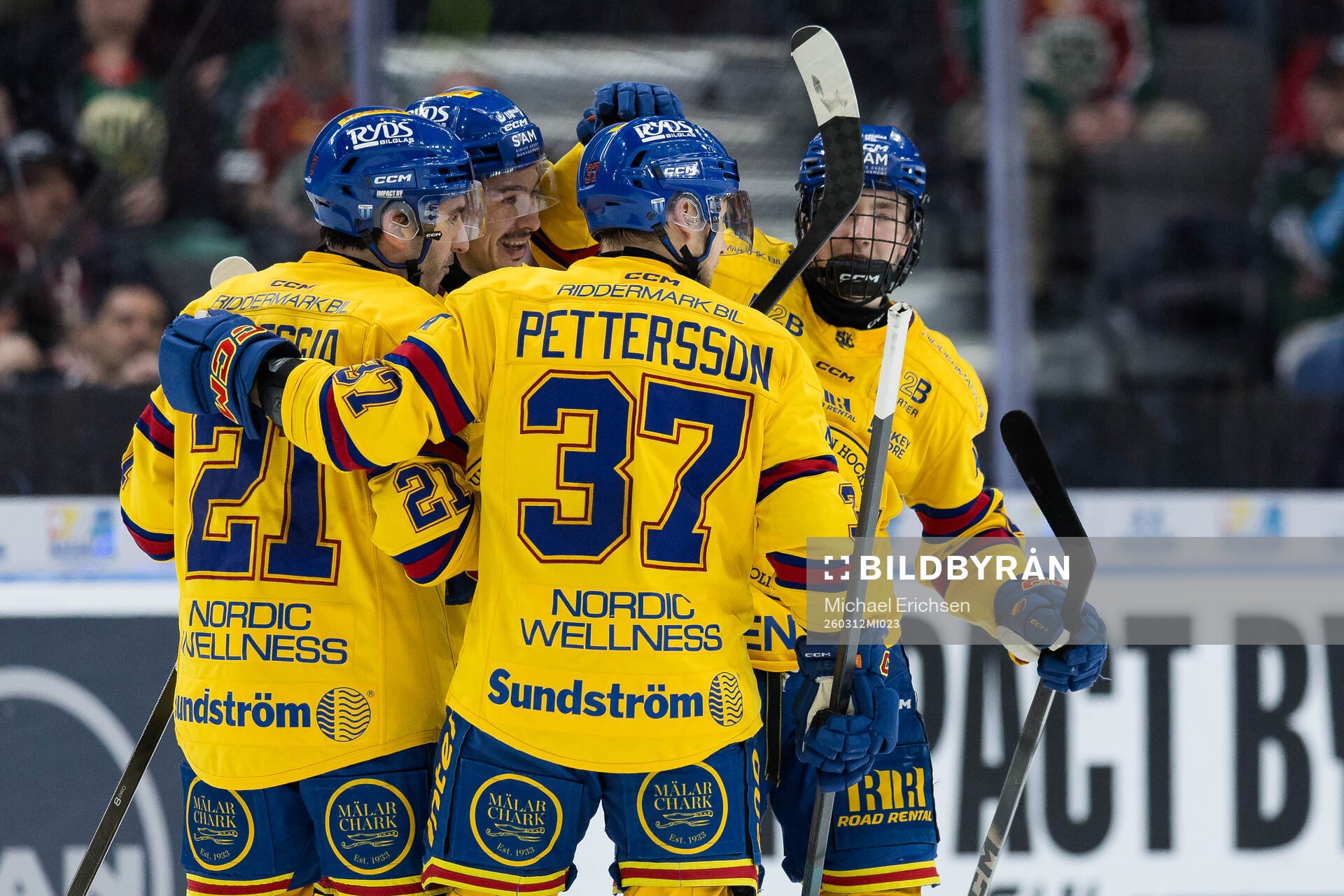 Djurgårdens Viggo Björck jublar