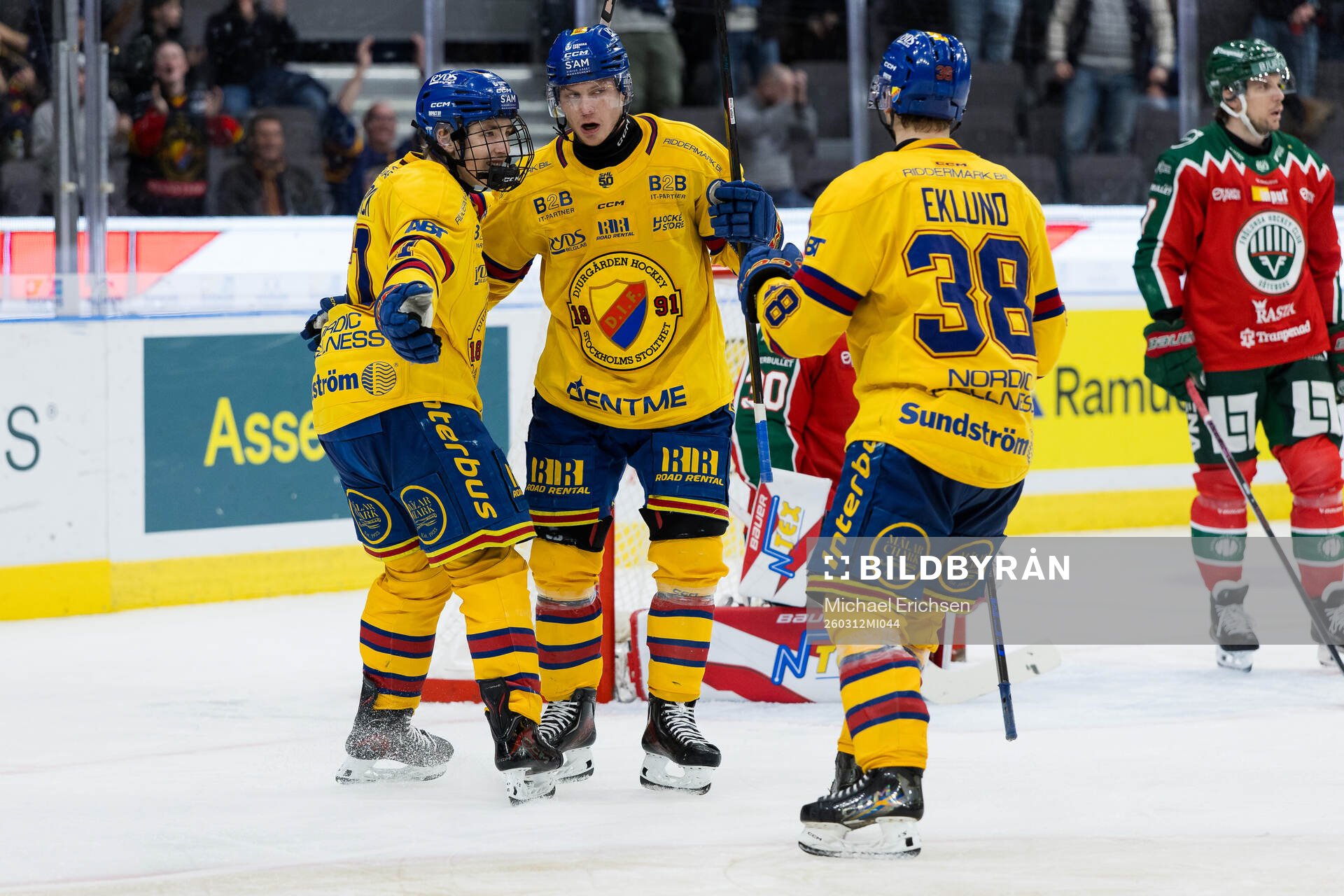 Djurgårdens David Blomgren jublar