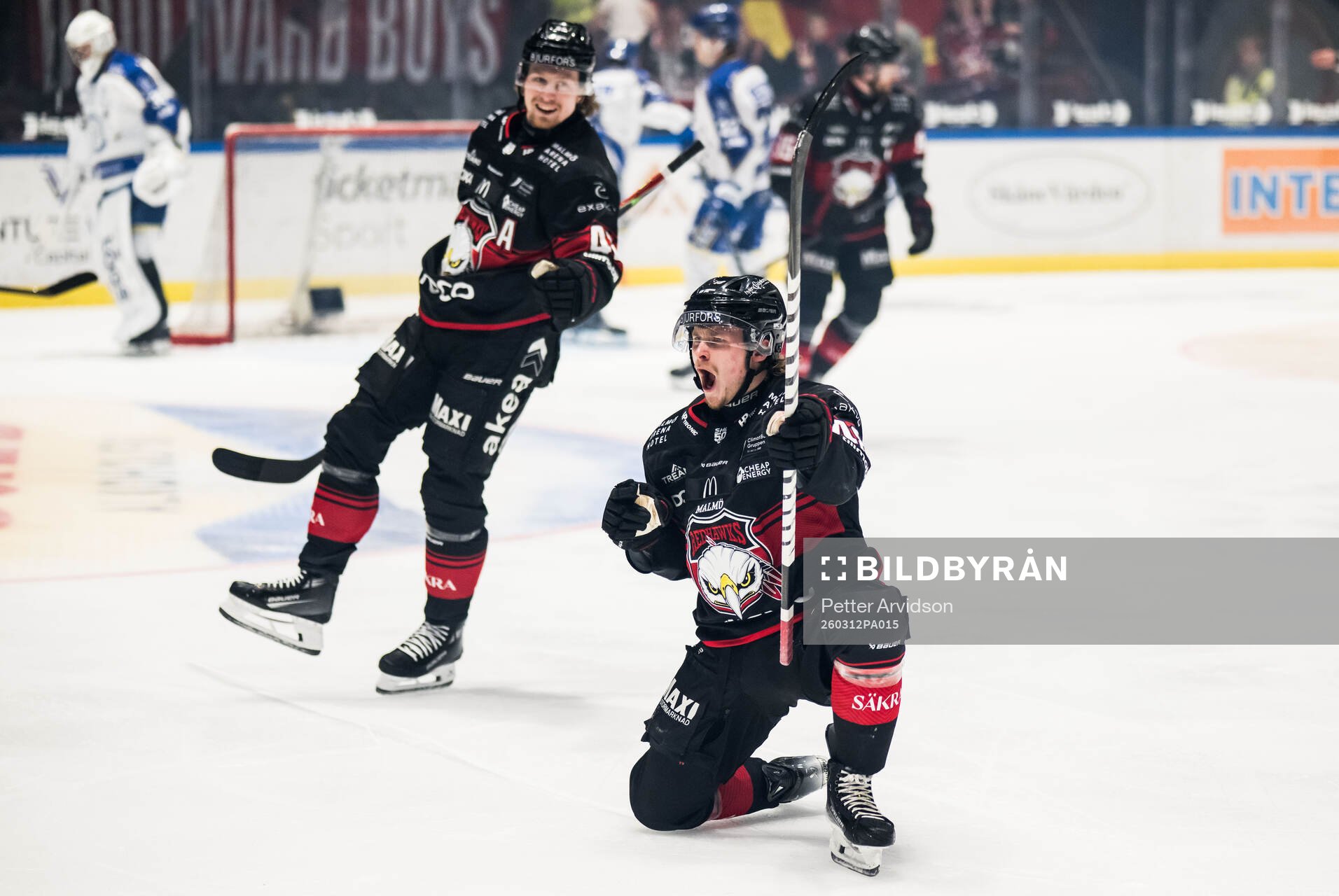 Malmö Redhawks Lauri Pajuniemi jublar