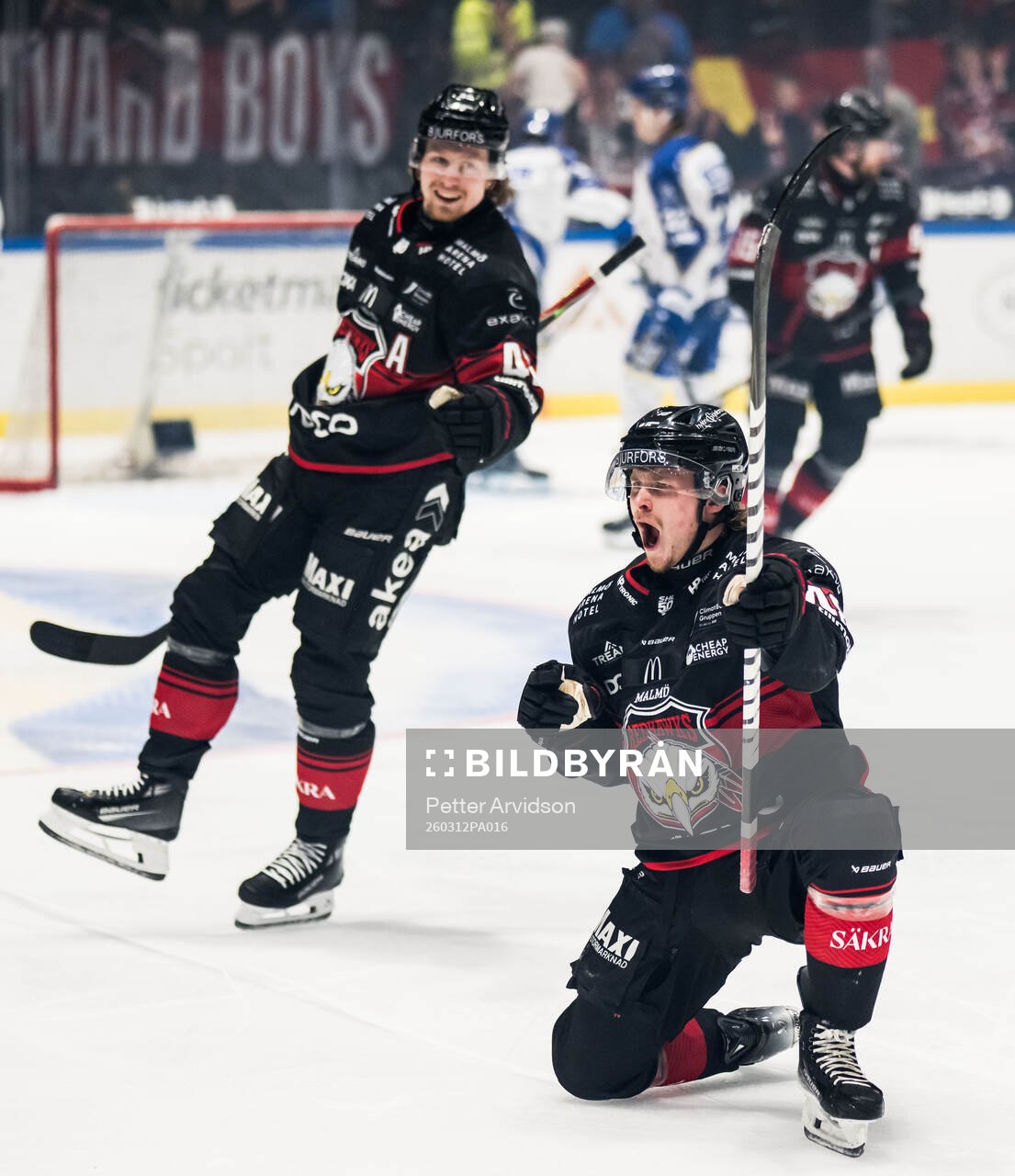 Malmö Redhawks Lauri Pajuniemi jublar