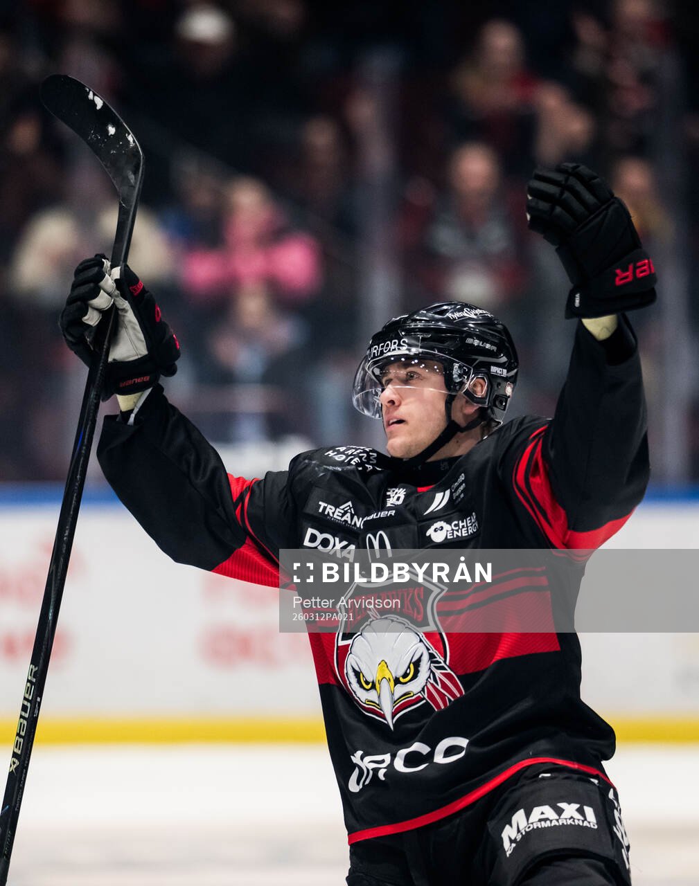 Malmö Redhawks Eemil Viro jublar