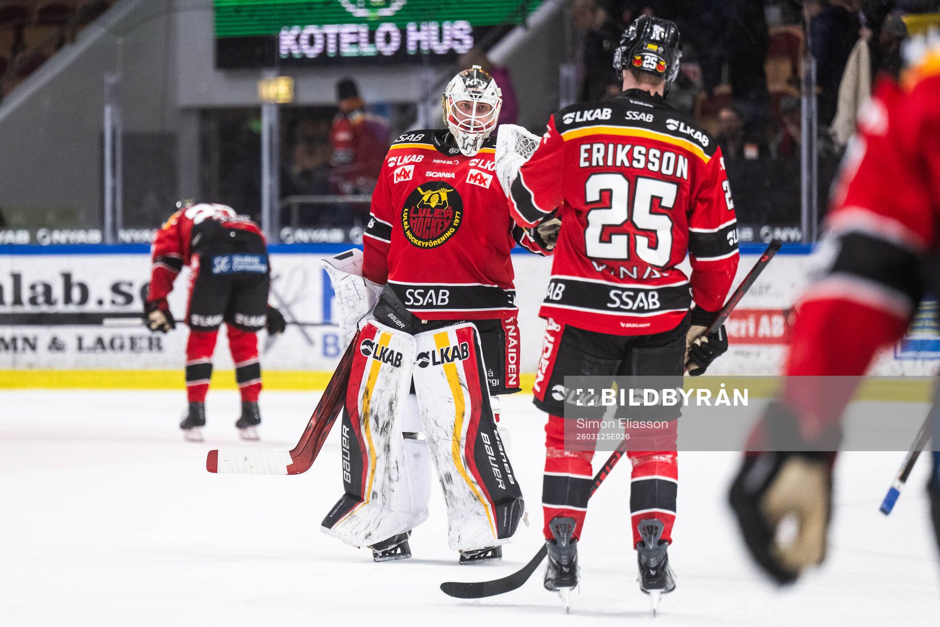 Luleås målvakt Joel Lassinantti och Filip Eriksson