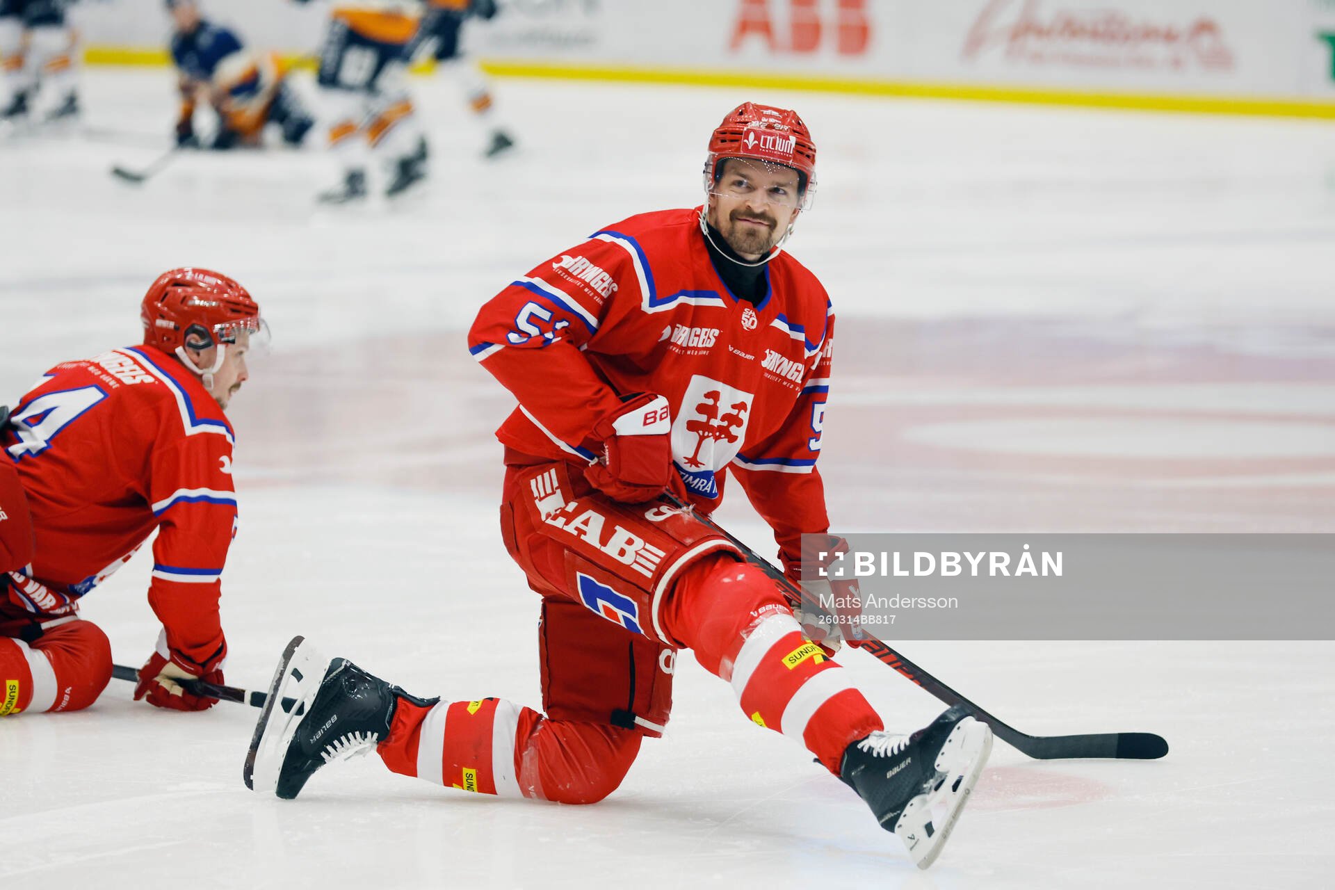 Timrås Anton Lander innan ishockeymatchen i SHL mellan