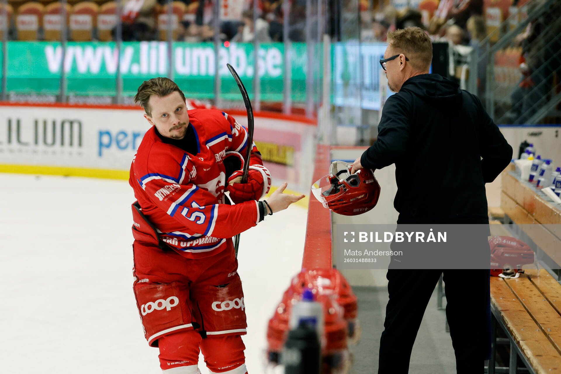 Timrås Timrås Jonathan Dahlén innan ishockeymatchen i