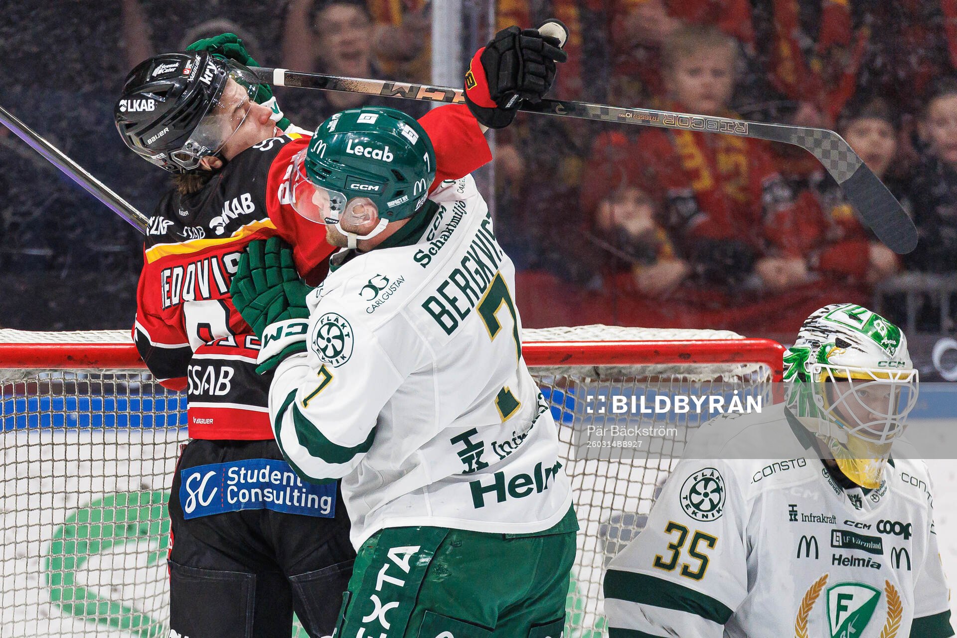Luleås Isac Hedqvist och Färjestads Axel Bergkvist
