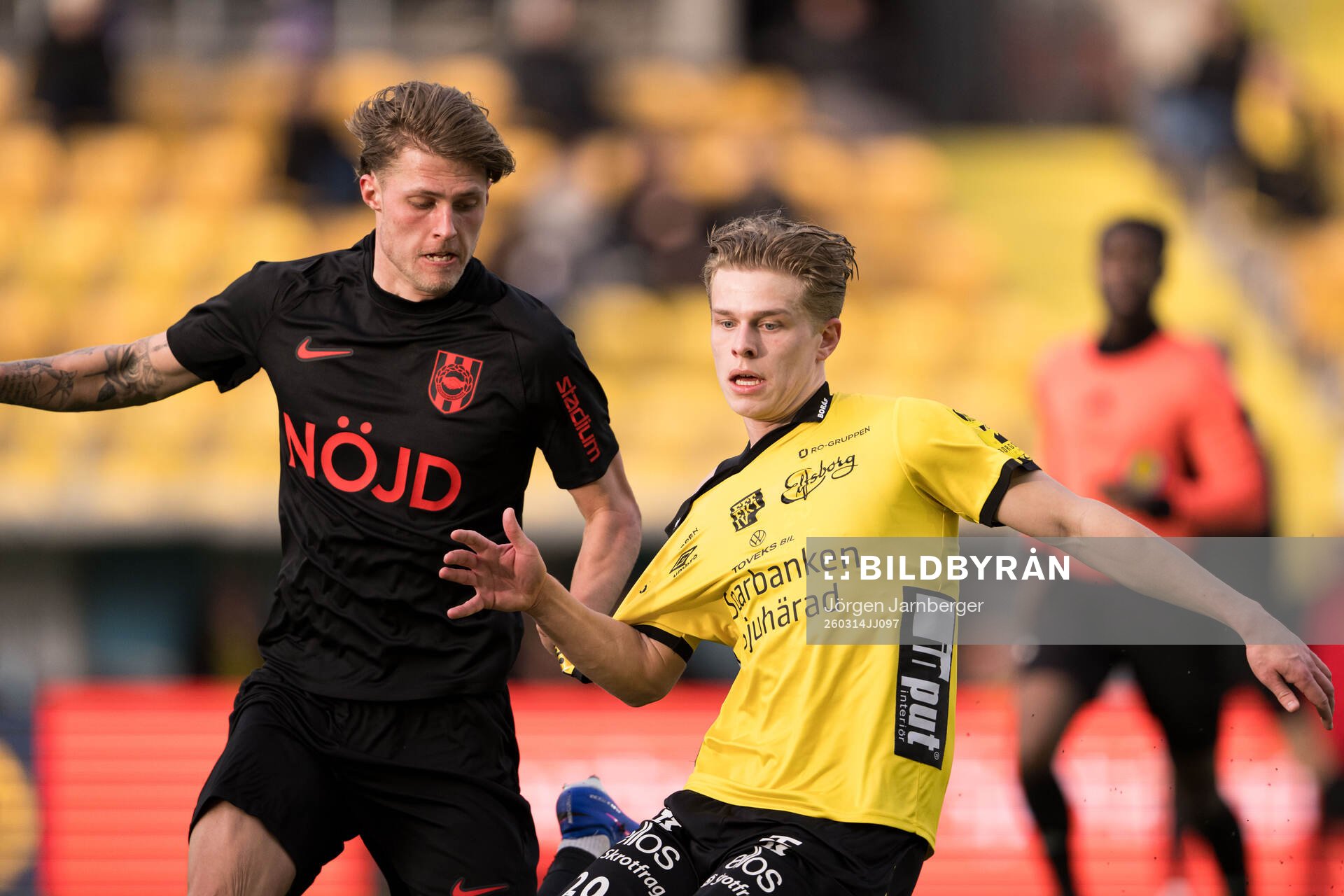 Brommapojkarnas Lukas Björklund och Elfsborgs Gottfrid Rapp