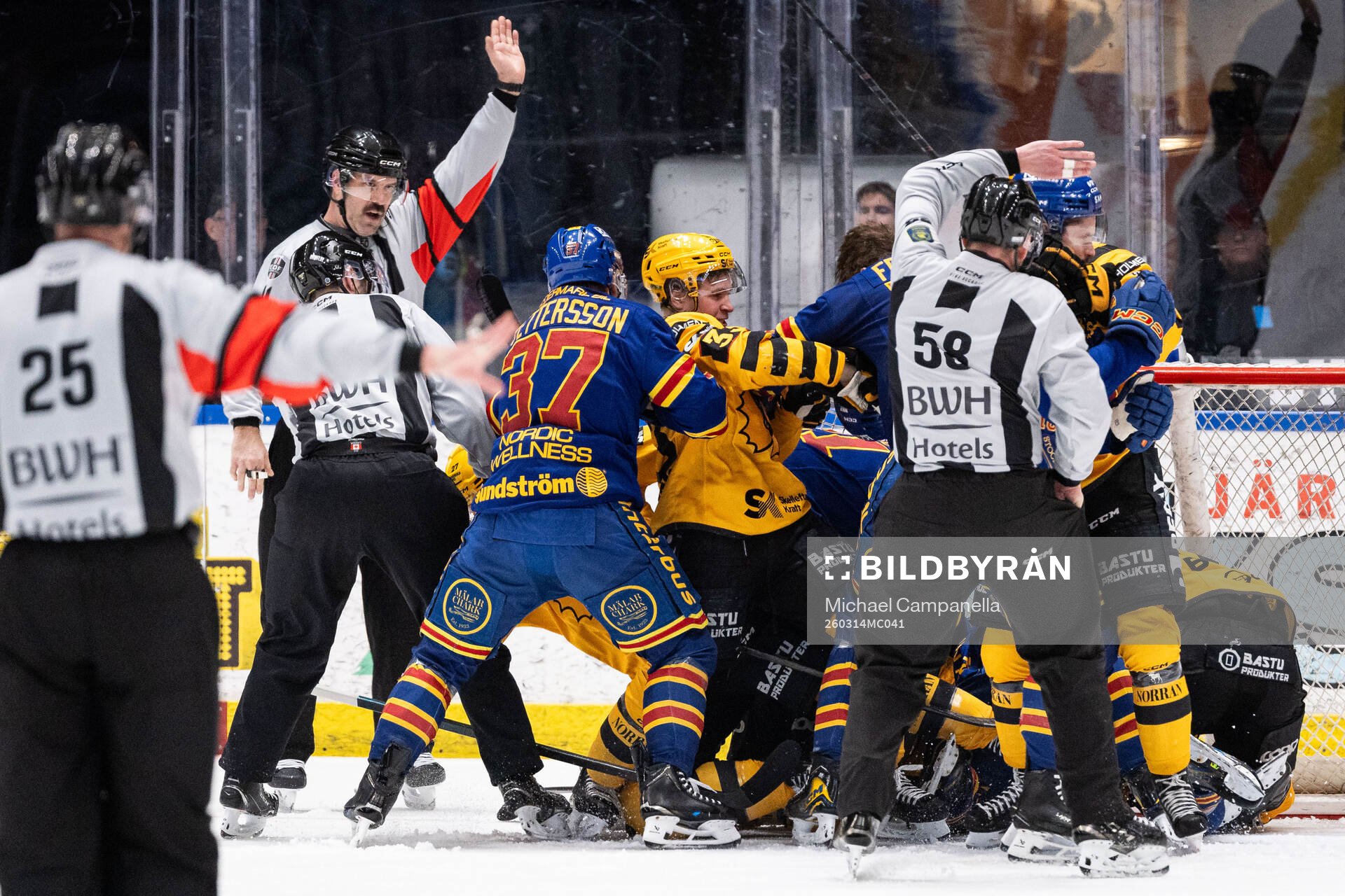 Bråk mellan Djurgården and Skellefteå spelare