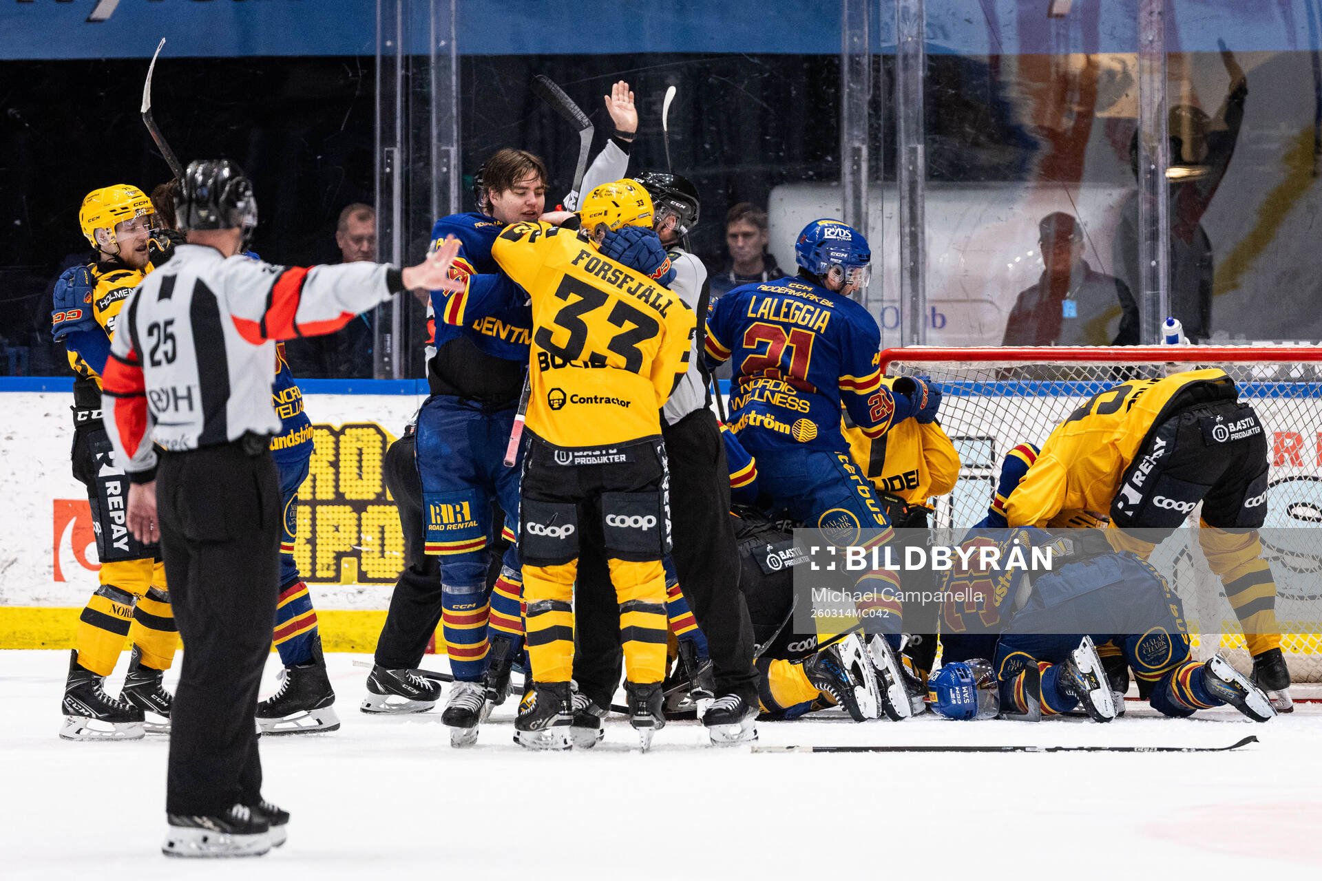 Bråk mellan Djurgården and Skellefteå spelare