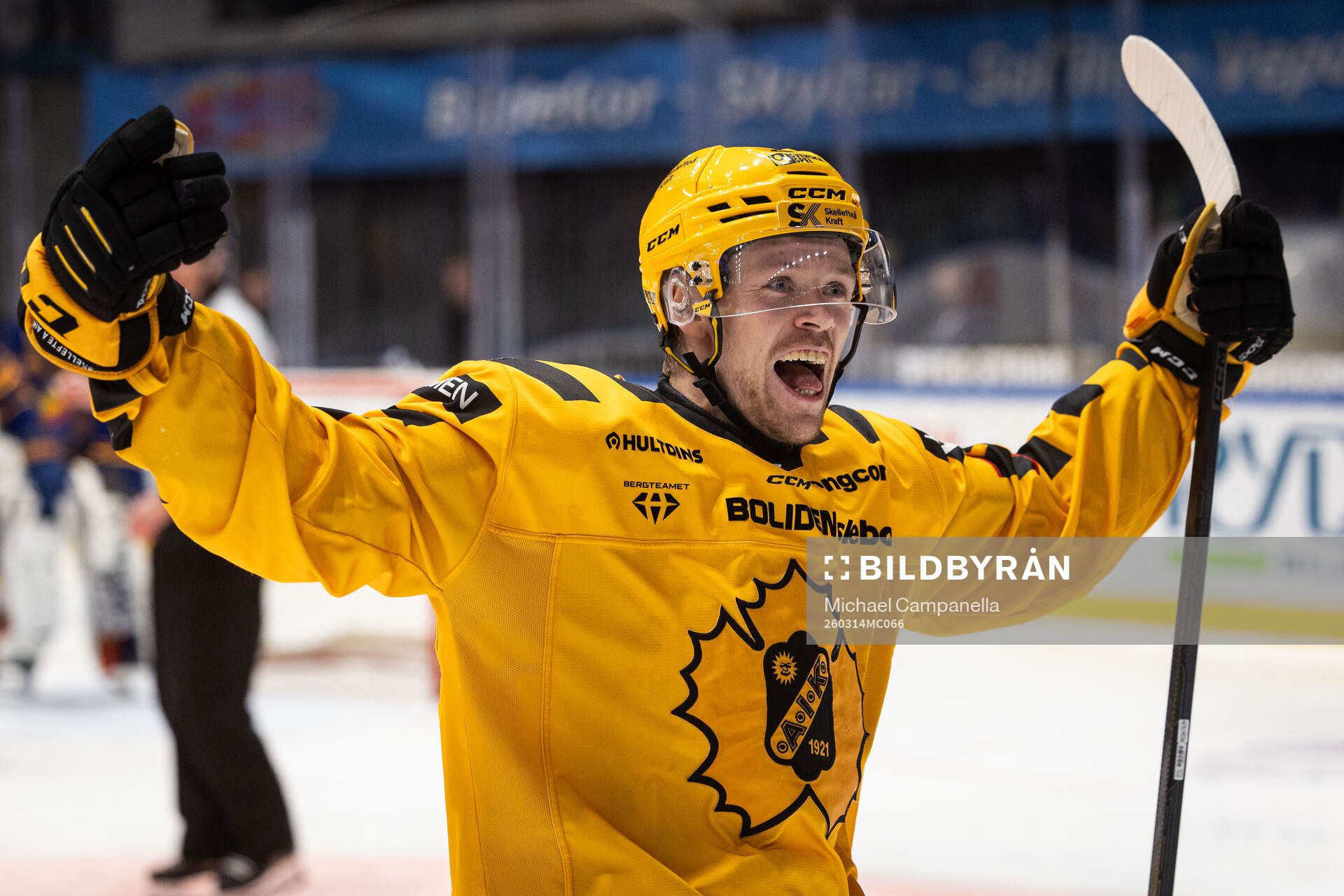 Skellefteås Mikkel Aagaard jublar
