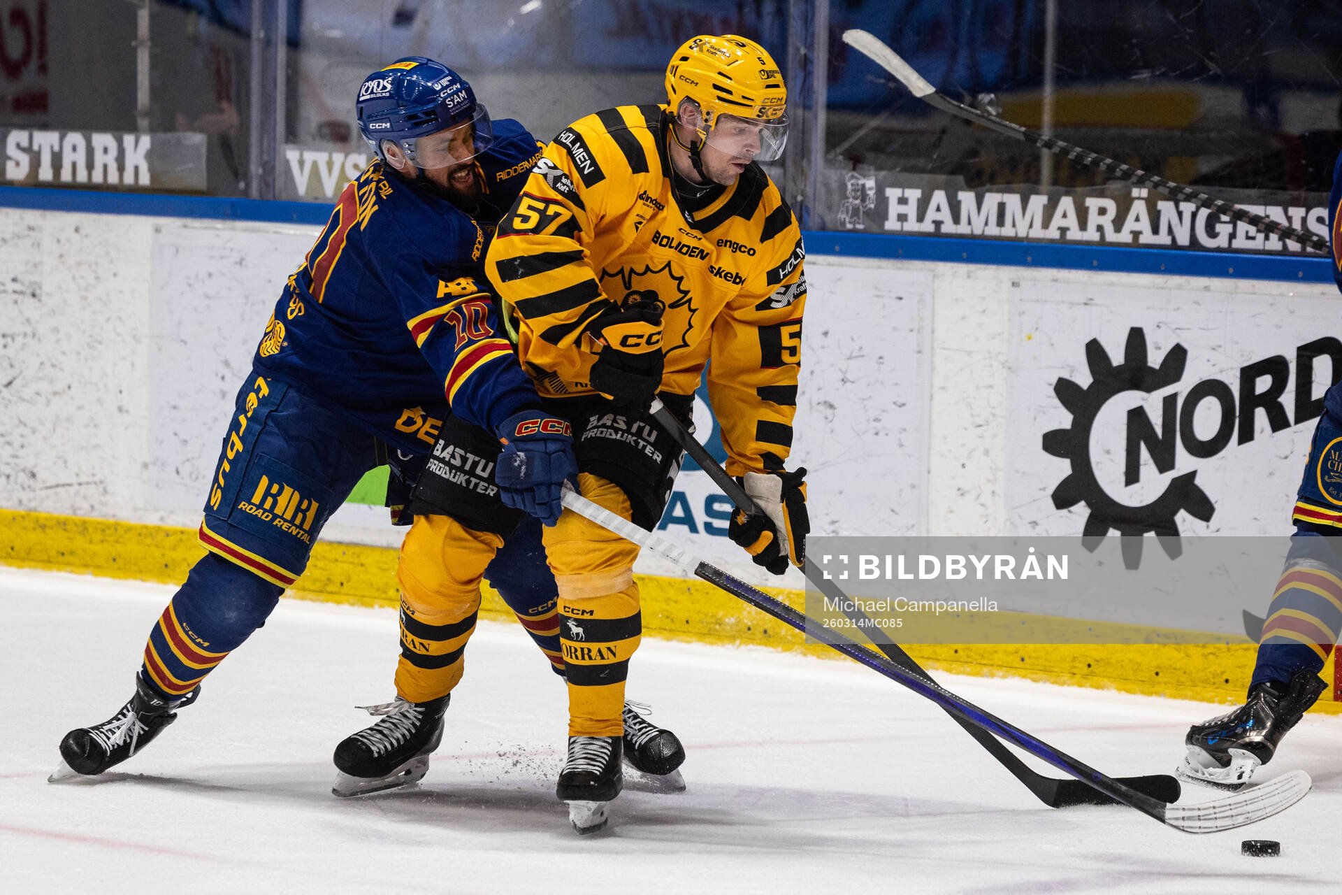 Djurgårdens Oliver Kylington och Skellefteås Emil Djuse
