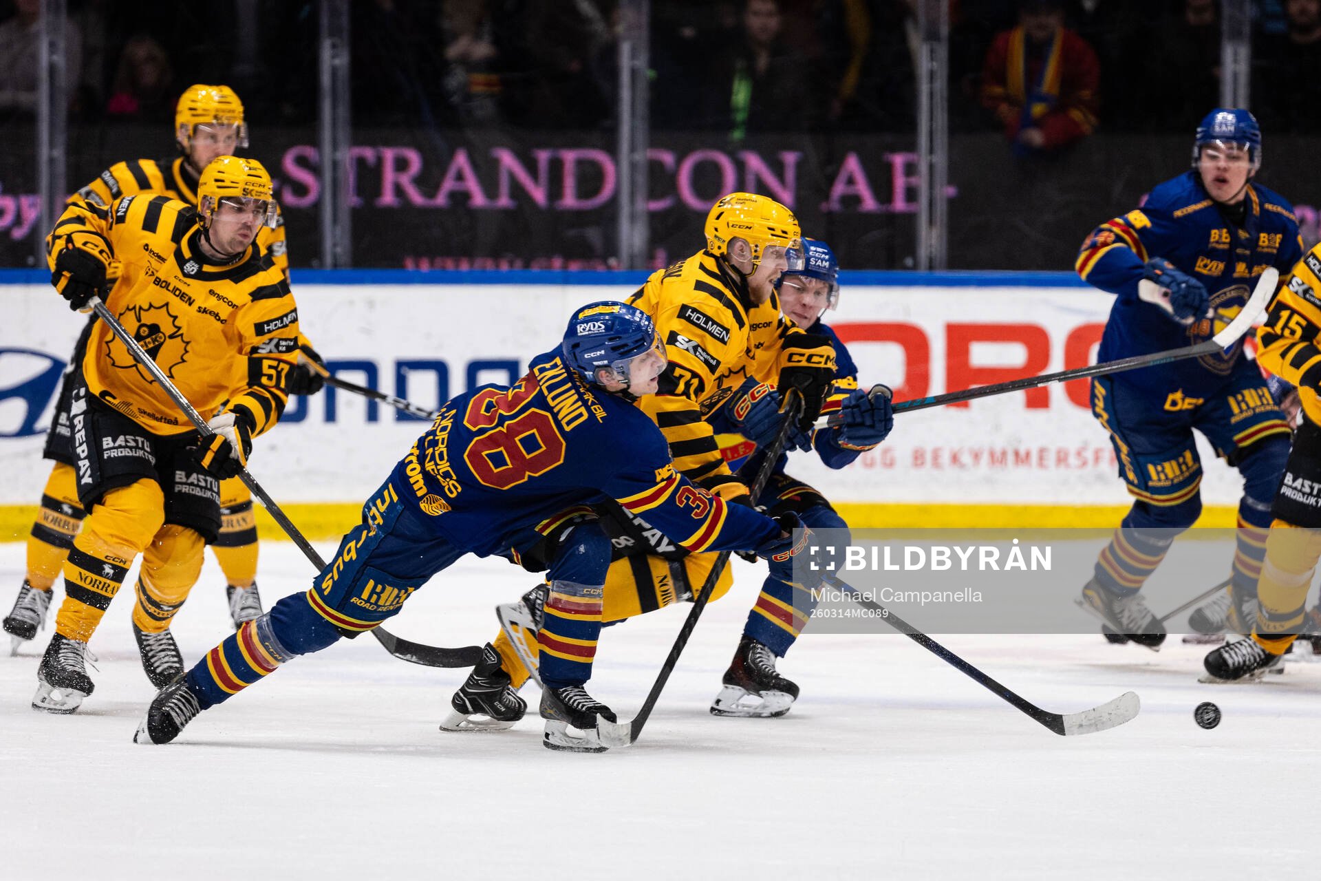 Djurgårdens Victor Eklund och Skellefteås Jonathan