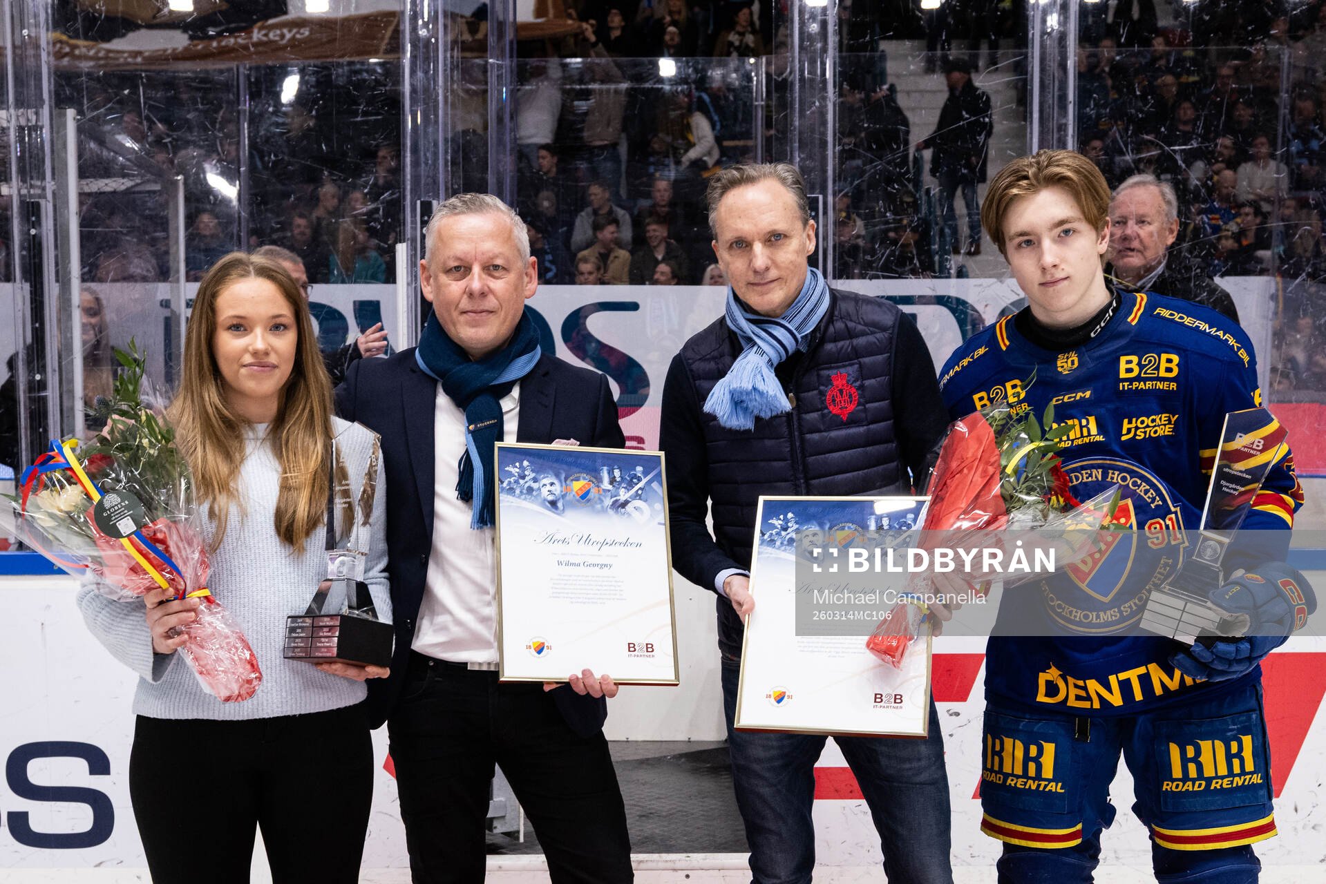 Djurgårdens Viggo Björck och Wilma Georgny får priset