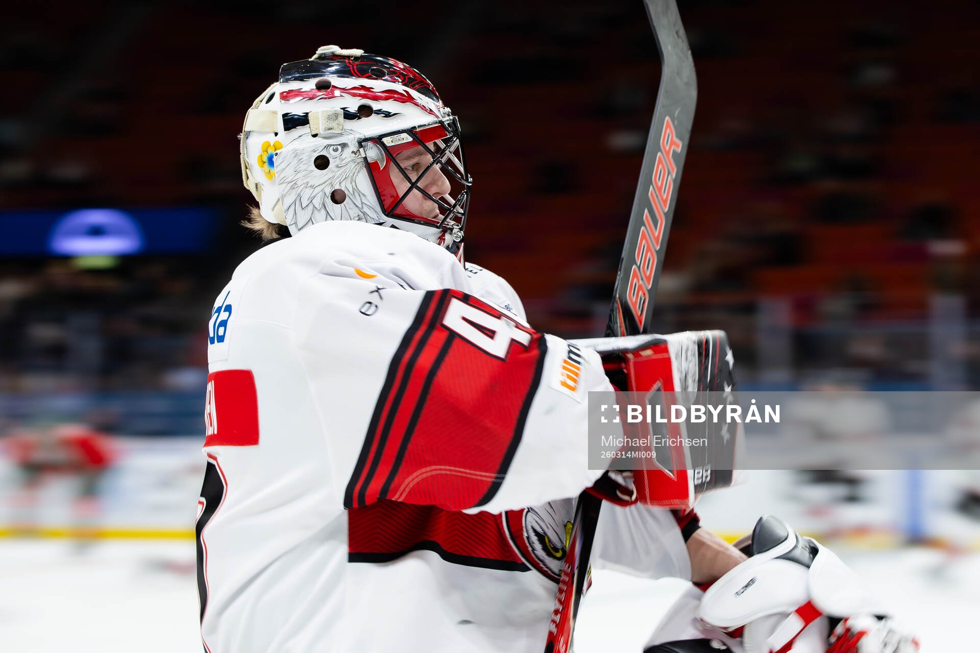 Malmö Redhawks målvakt Oskar Blomgren