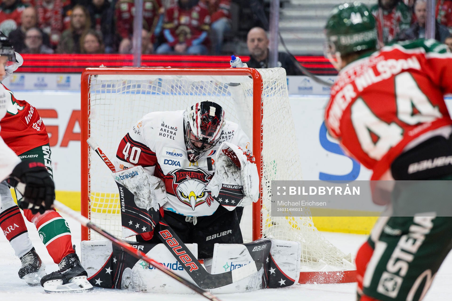 Malmö Redhawks målvakt Oskar Blomgren