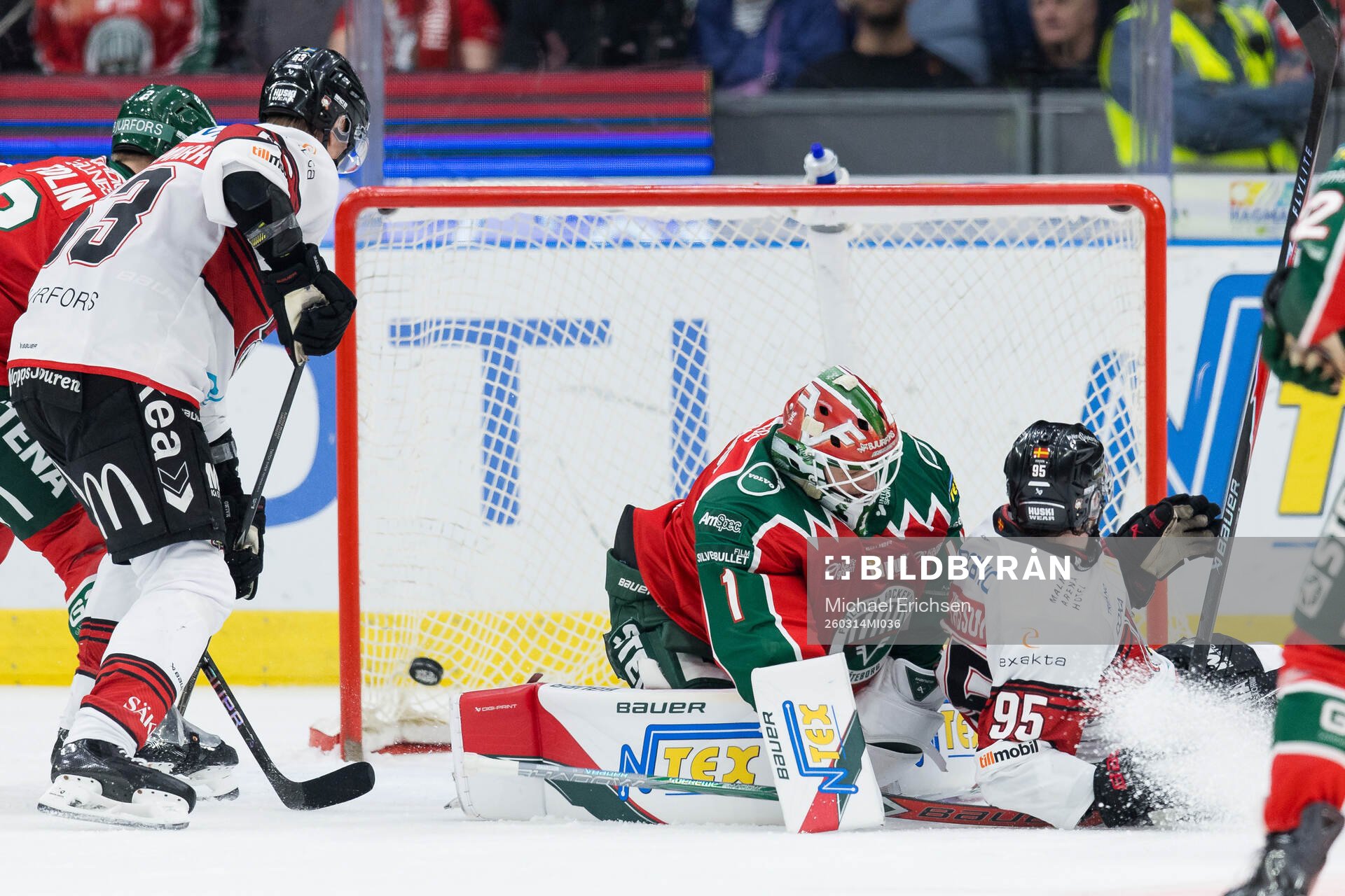 Malmö Redhawks Carl Persson gör 2-1 bakom Frölundas