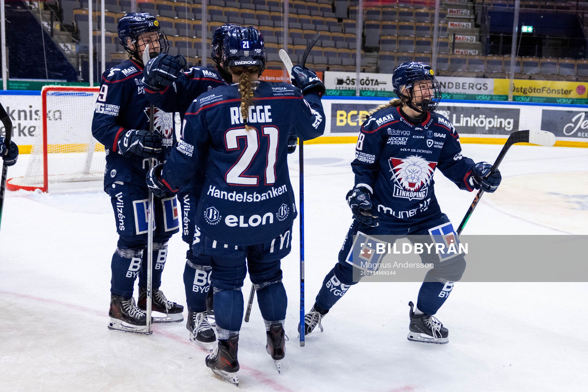 Linköpings Moa Gustafsson jublar