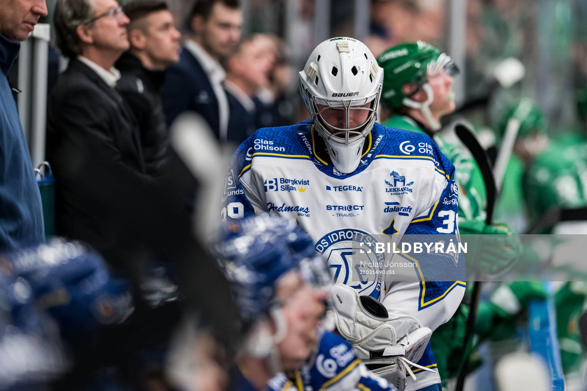 Leksands målvakt Filip Larsson