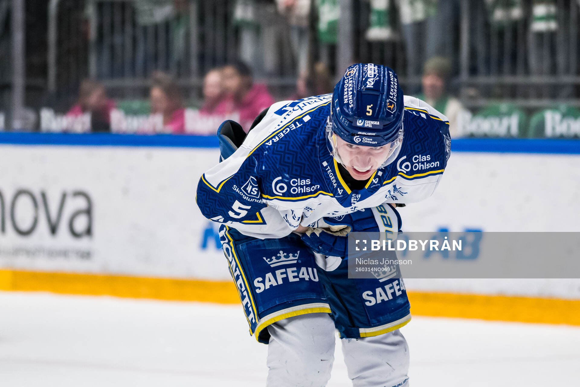 Leksands Andro Kaderli har ont