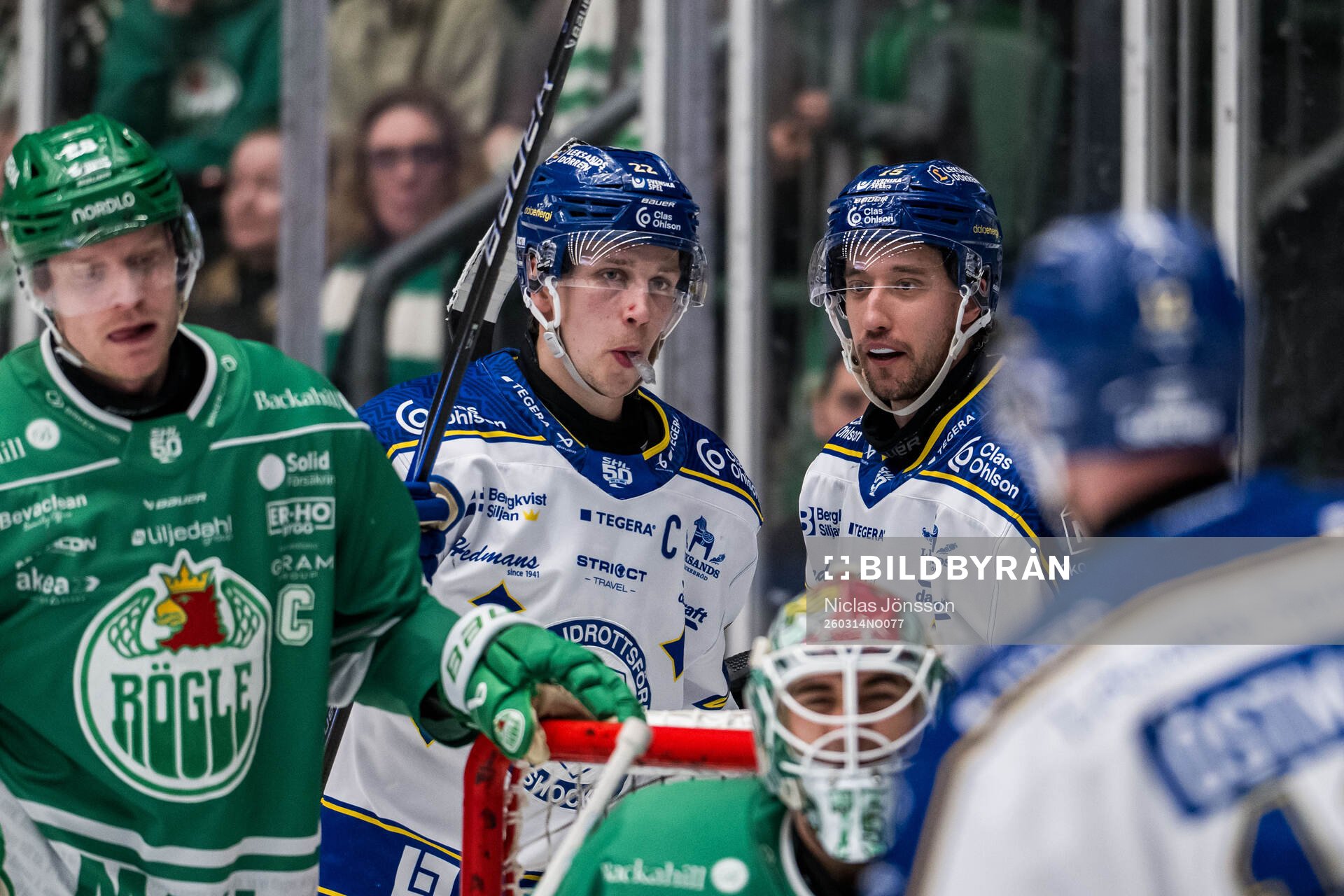 Leksands Lukas Vejdemo och Max Veronneau jublar