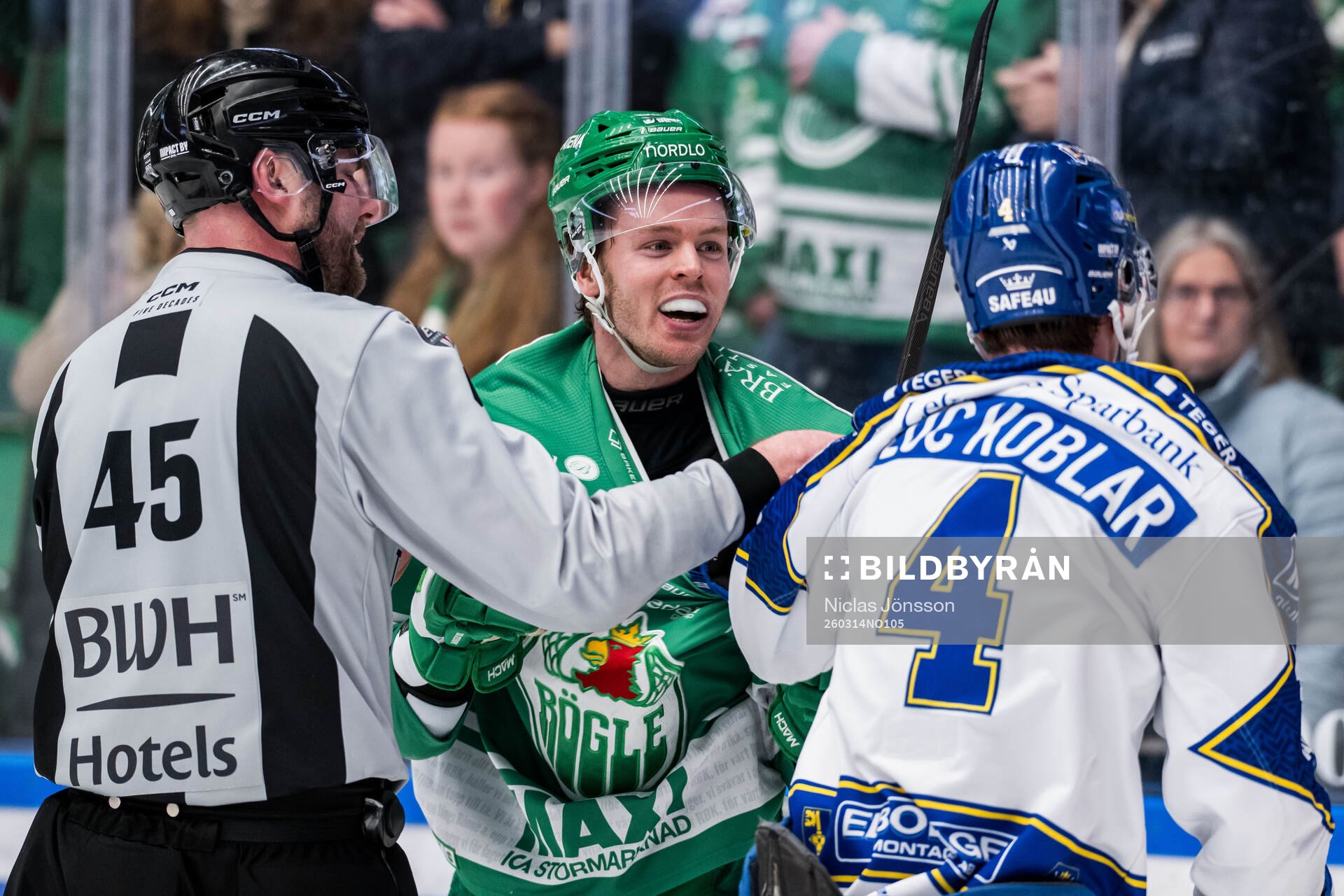 Rögles Filip Johansson och Leksands Tinus Luc Koblar