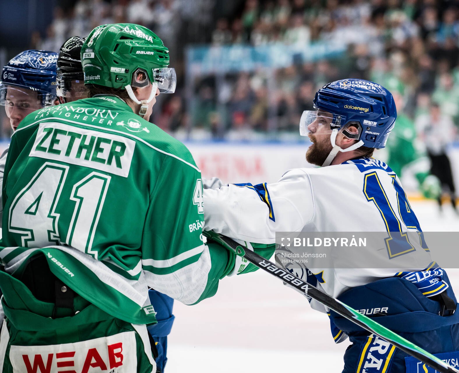 Rögles Simon Zether och Leksands Oskar Lang