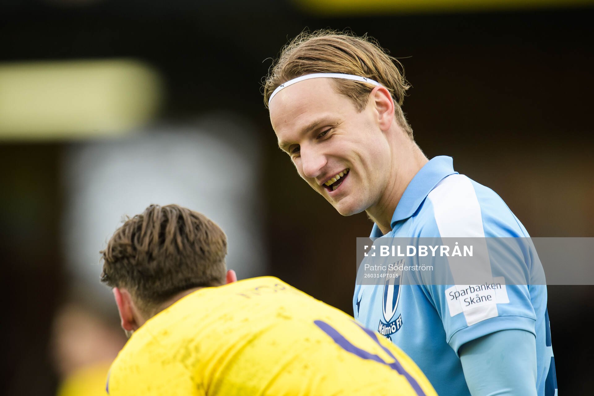 Mjällbys Axel Norén och Malmö FFs Erik Botheim