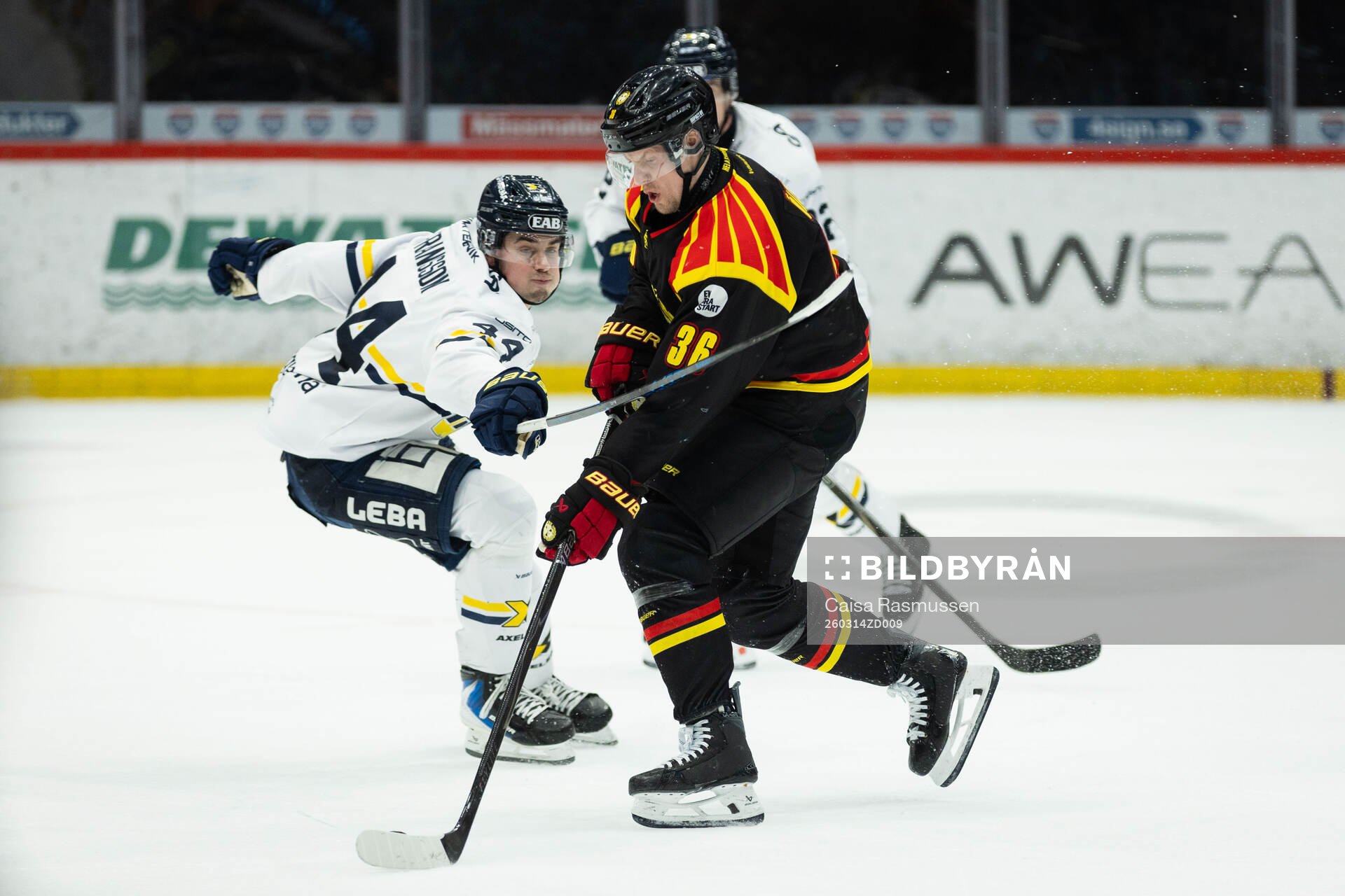 HV71s Hugo Fransson och Brynäs Linus Ölund