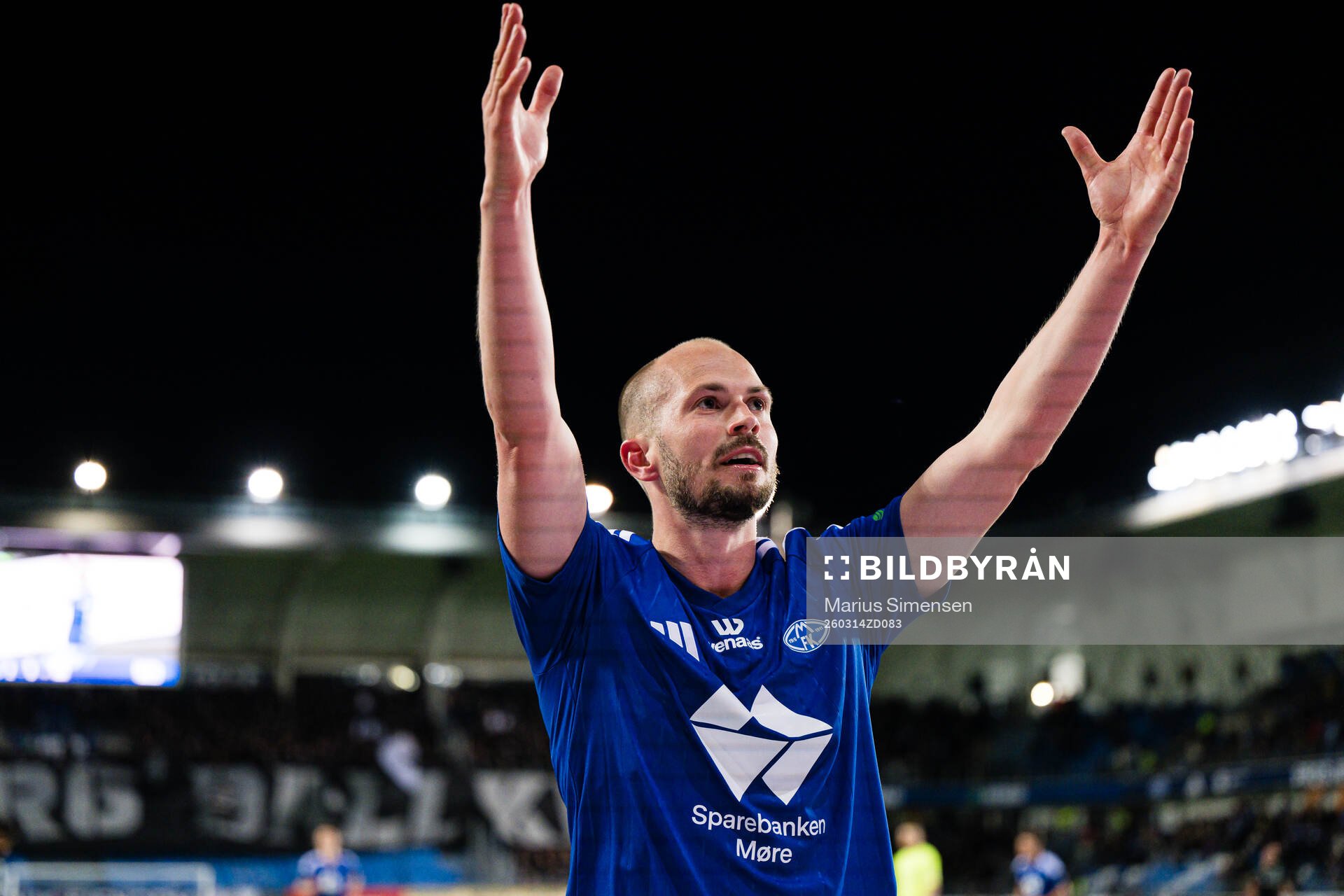 Eirik Hestad of Molde celebrates