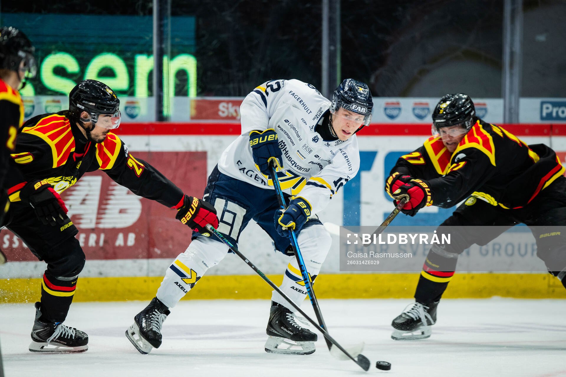 Brynäs Tyler Vesel, HV71s Noel Skarby och Brynäs Mattias