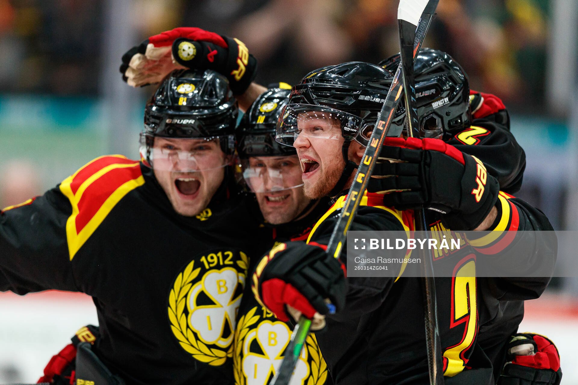 Brynäs Mattias Norlinder jublar