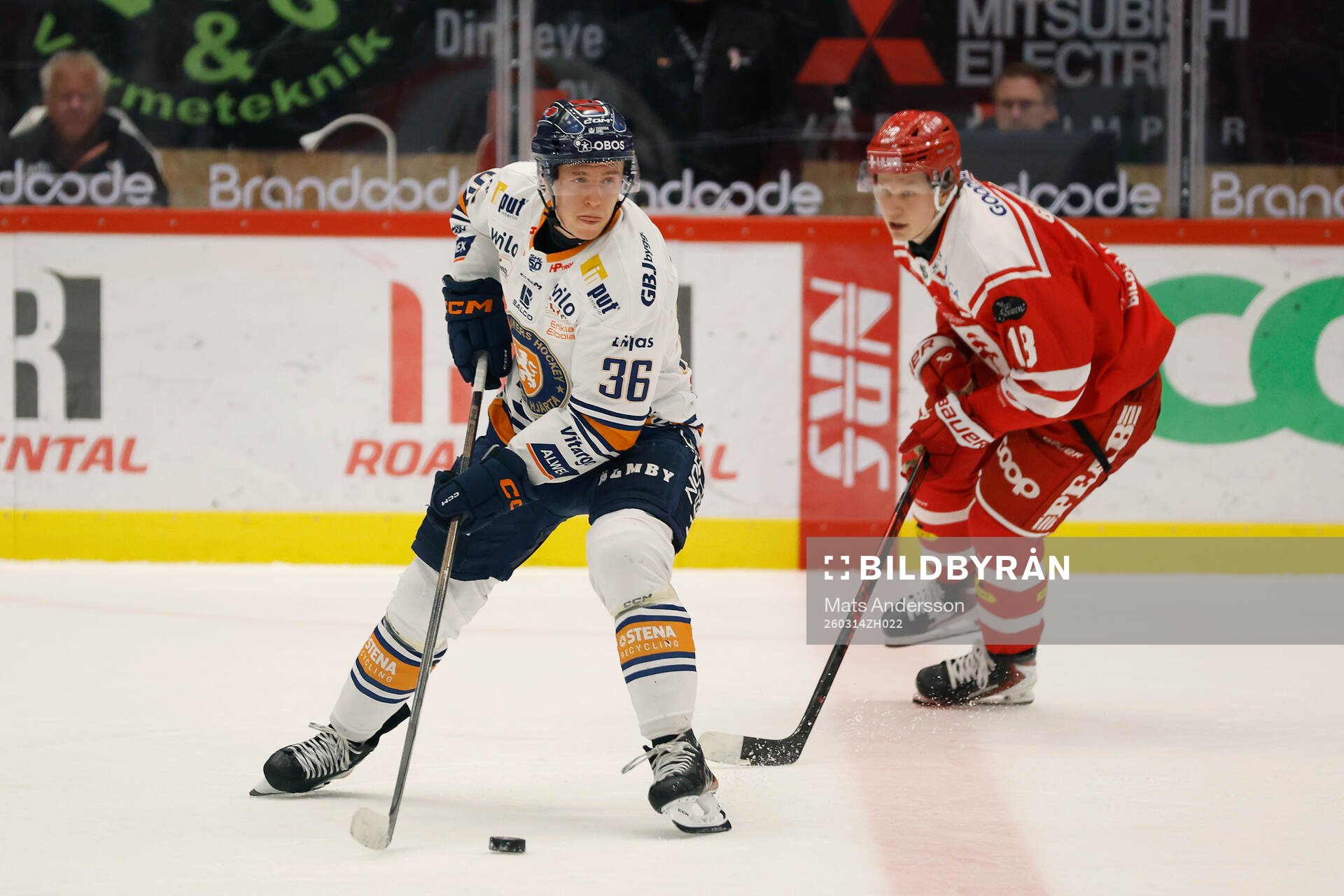 Växjös Martin Johnsen och Timrås Eddie Genborg