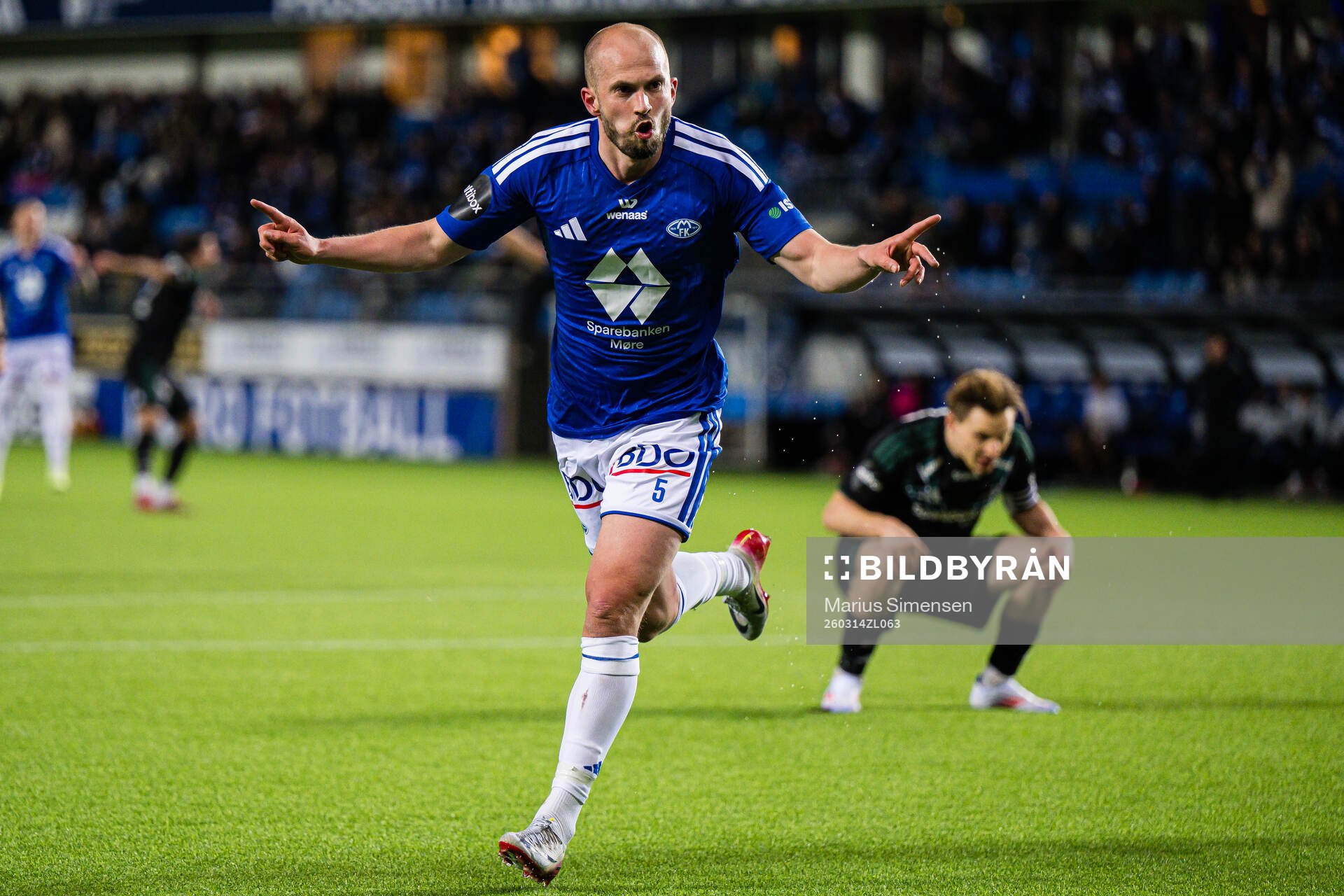 Eirik Hestad of Molde celebrates