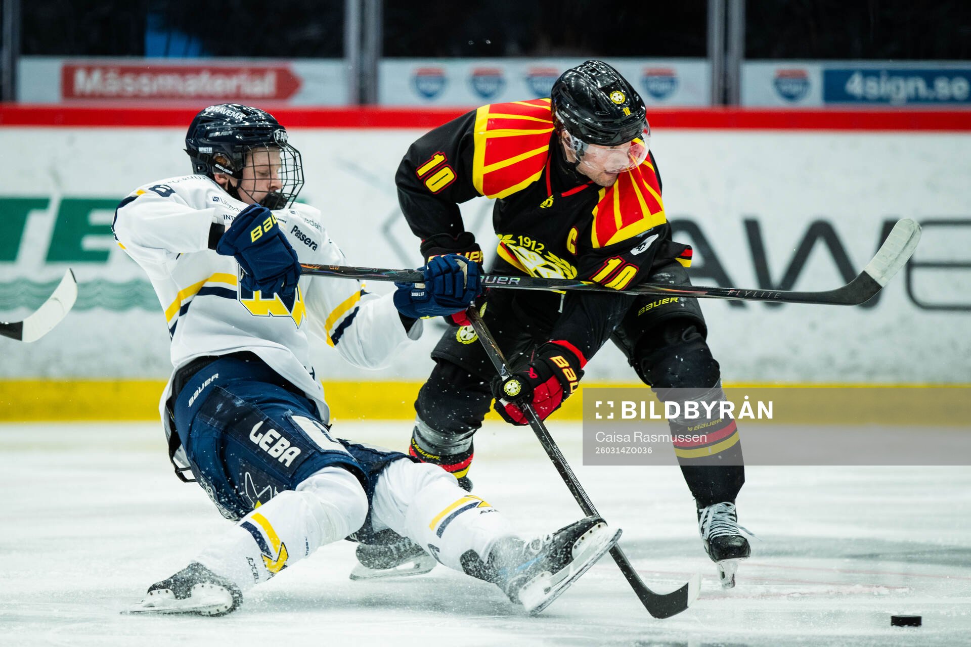 HV71s Malte Gustafsson och Brynäs Johan Larsson