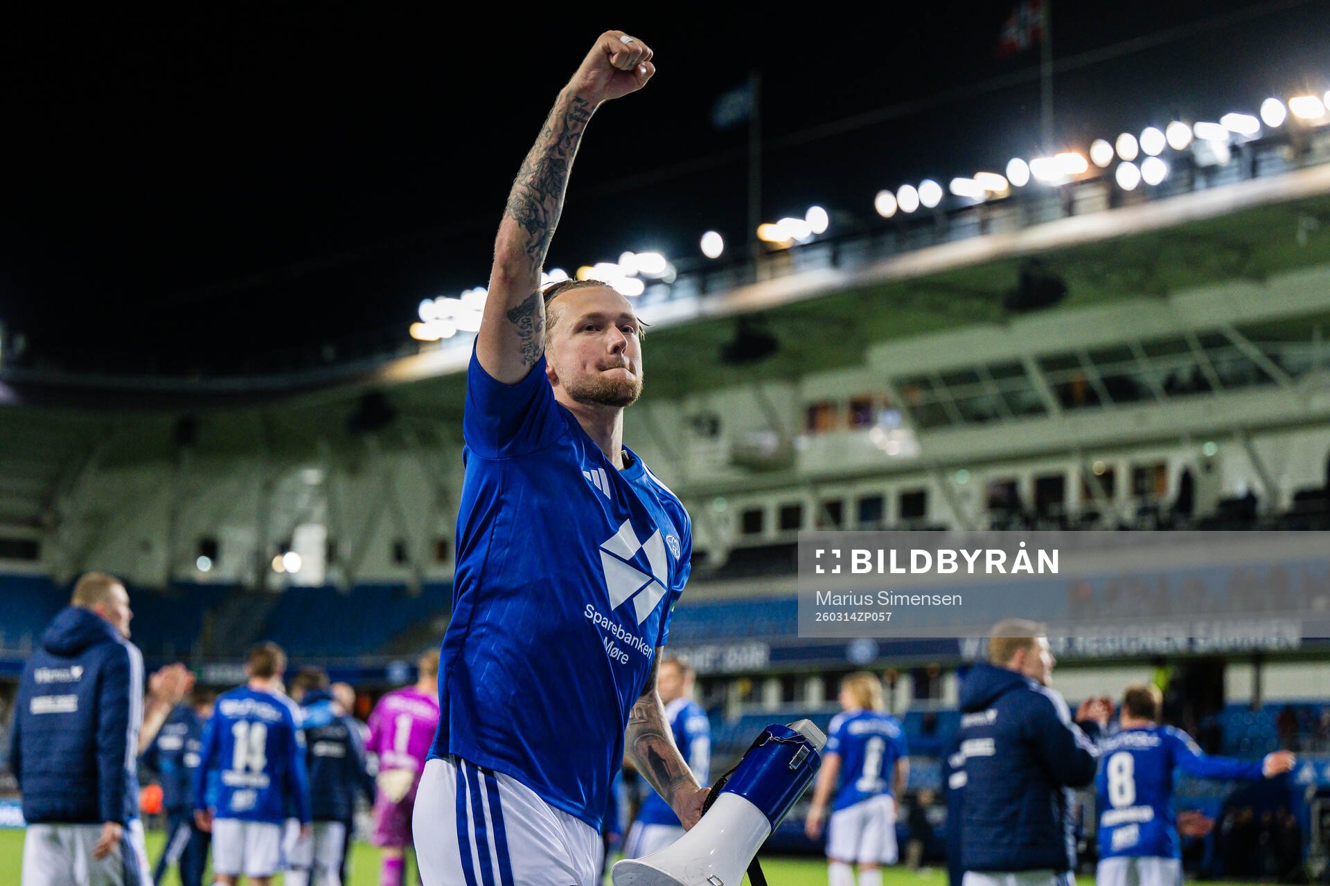 Birk Risa of Molde celebrates
