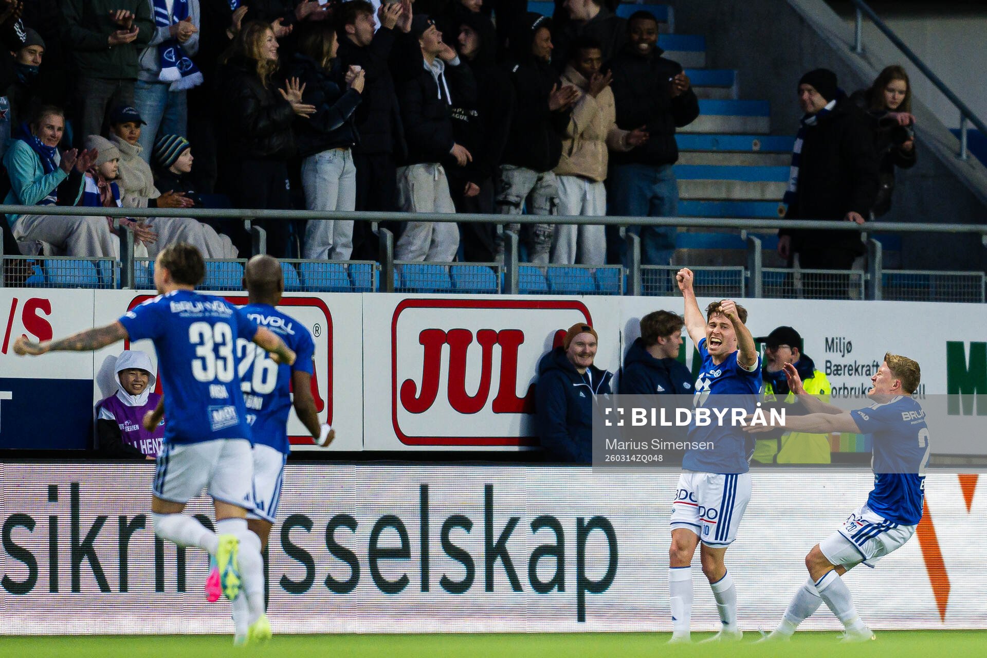 Emil Breivik of Molde celebrates