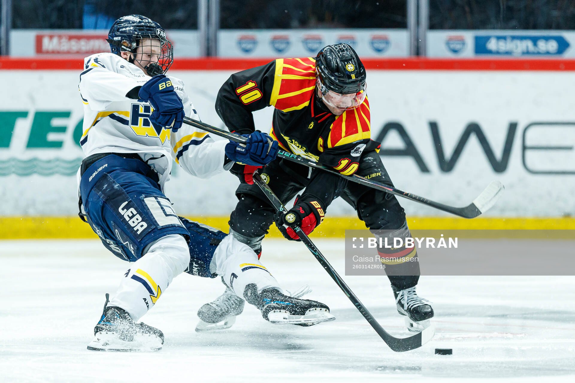 HV71s Malte Gustafsson och Brynäs Johan Larsson