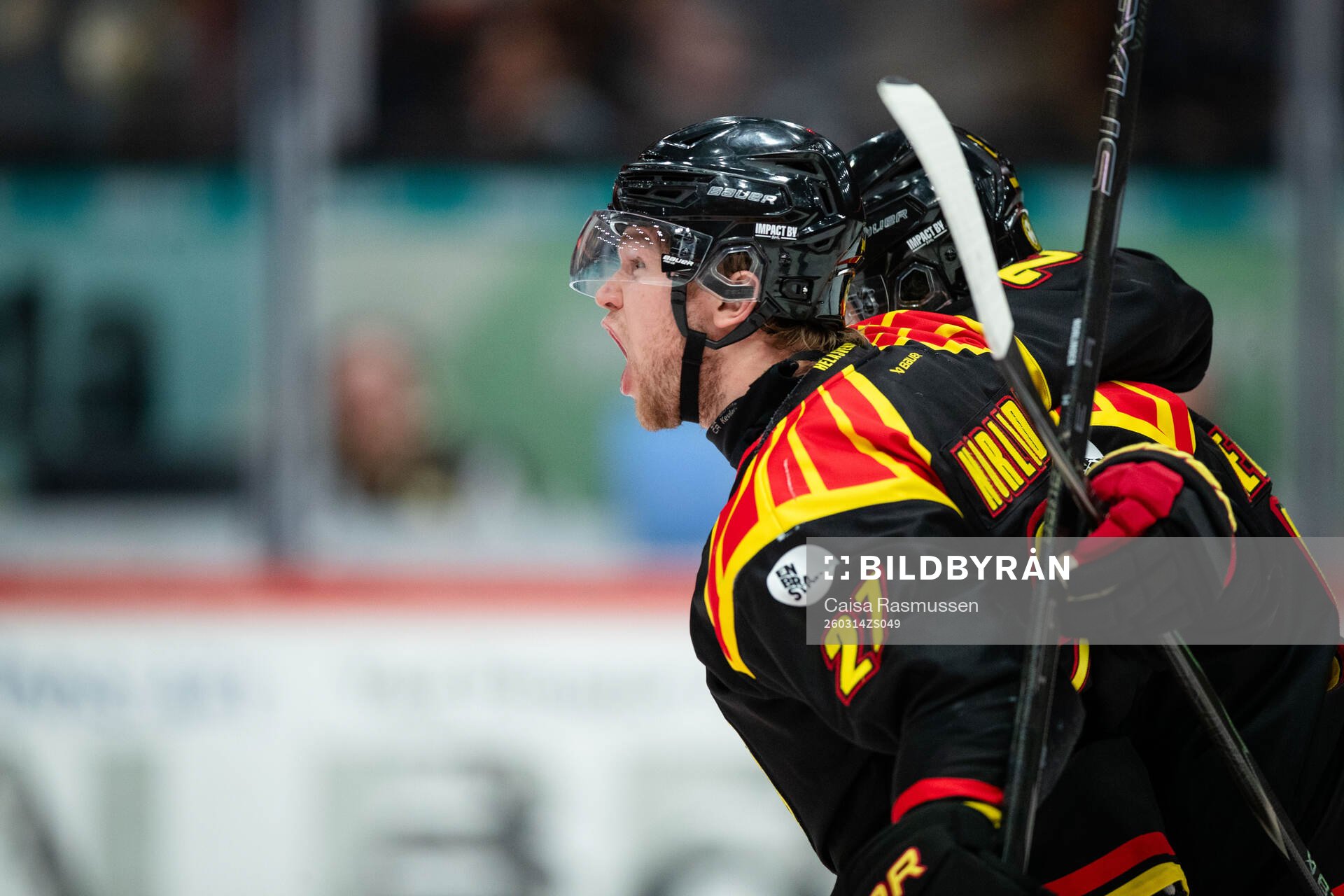 Brynäs Mattias Norlinder jublar