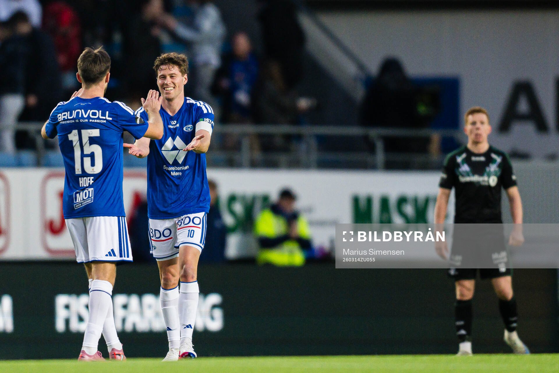Emil Breivik of Molde celebrates