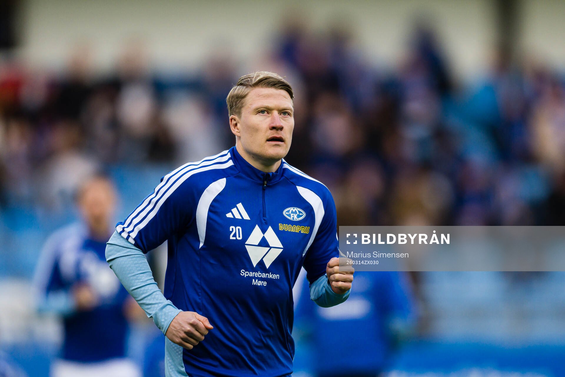 Kristian Eriksen of Molde warms up