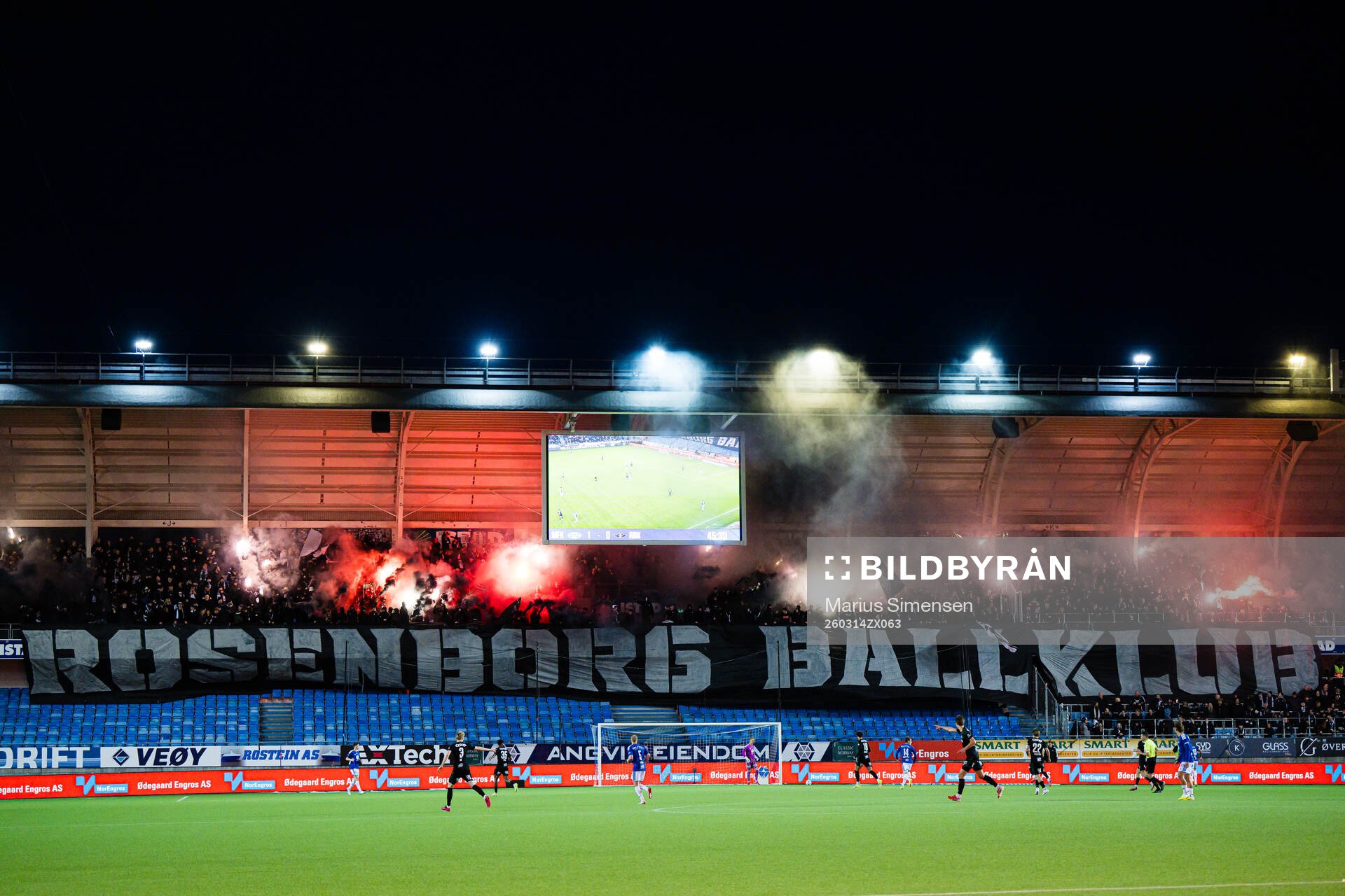 Spectators in the stands