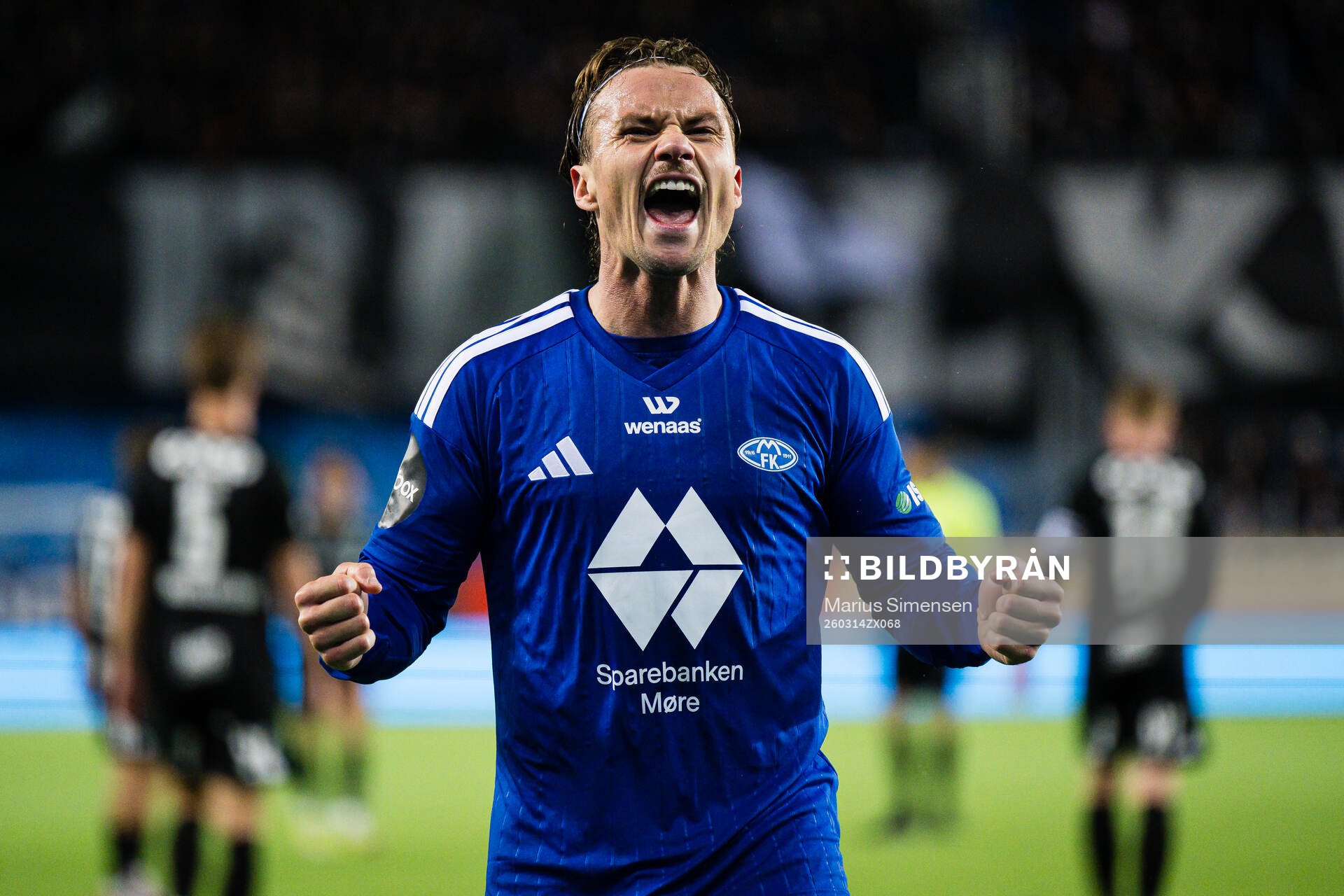 Fredrik Gulbrandsen of Molde celebrates