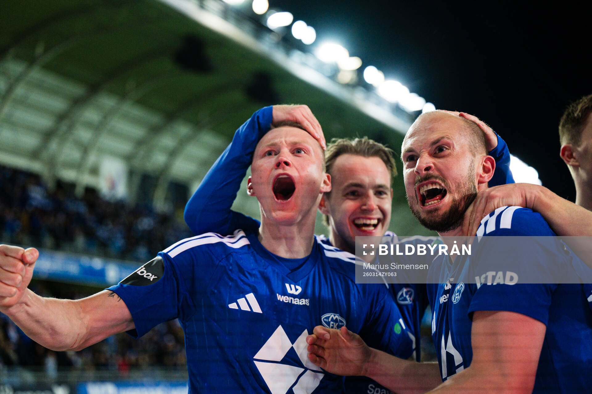Eirik Hestad of Molde celebrates