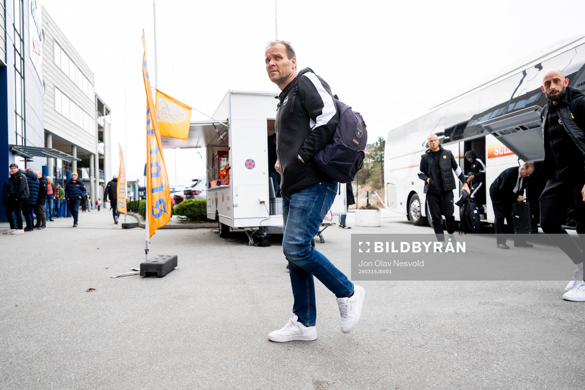 Hans Erik Ødegaard, head coach of Lillestrøm, arrives